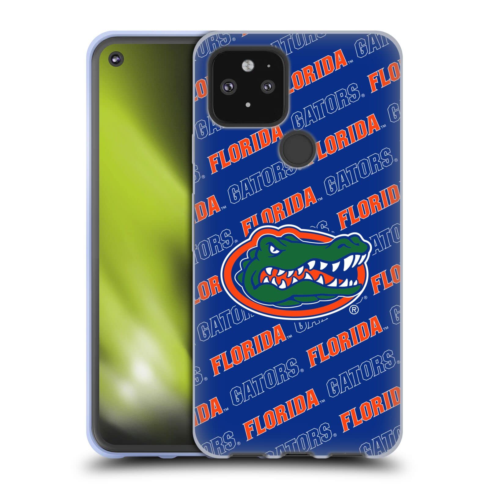 University of Florida UF Logo Google Pixel 5 5G Case - Officially Licensed Soft Gel Phone Cover by Head Case Designs, Perfect for Campus Life & Gator Fans