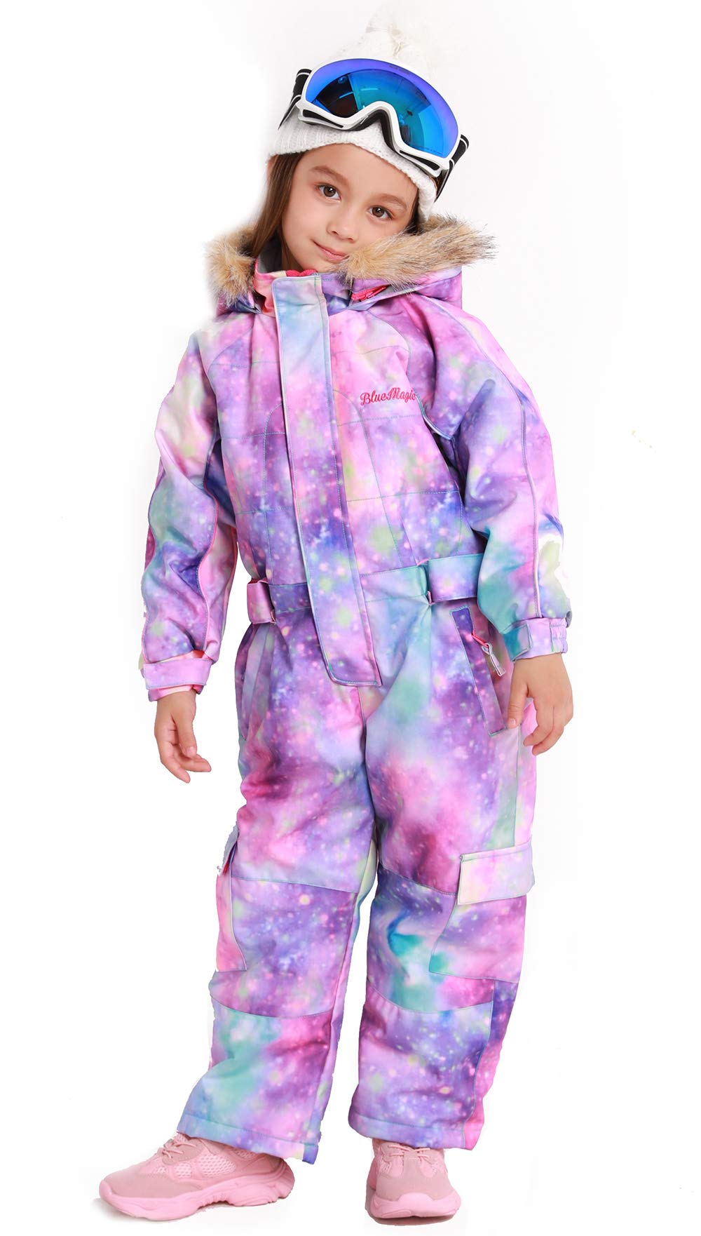 Bluemagic Kids' Waterproof Snowsuit - Winter One Piece Snowsuits for Boys & Girls, Ski Suit for Snowboarding & Outdoor Activities - Warm & Cozy Baby Jumpsuit for Cold Weather Adventures