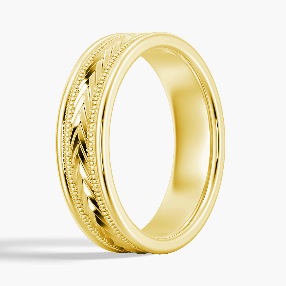 6mm Arrow Pattern Minimalist Men's Wedding Band Ring - Tungsten Carbide Comfort Fit for Men - Perfect for Engagement, Wedding & Anniversary Gifts - Ideal for Everyday Wear & Special Occasions