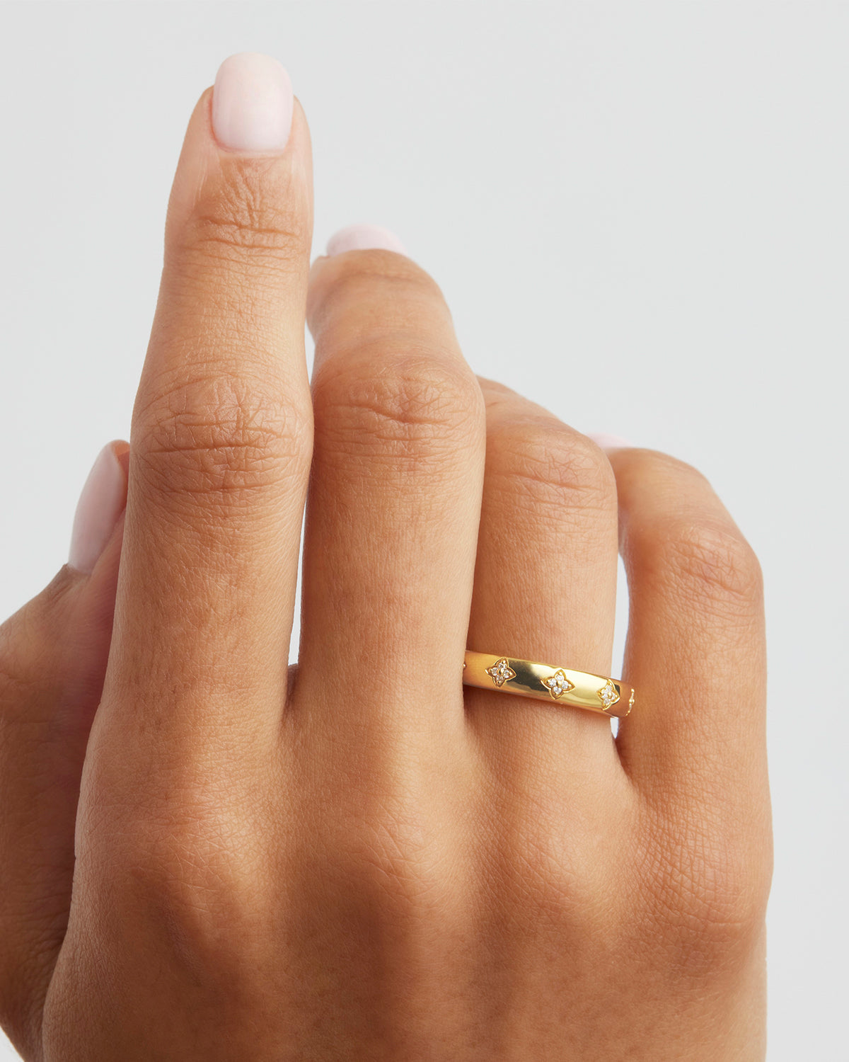 18K Gold Vermeil Bloom With You Lotus Ring - Elegant Floral Jewelry for Women, Perfect for Weddings, Anniversaries & Romantic Gifts