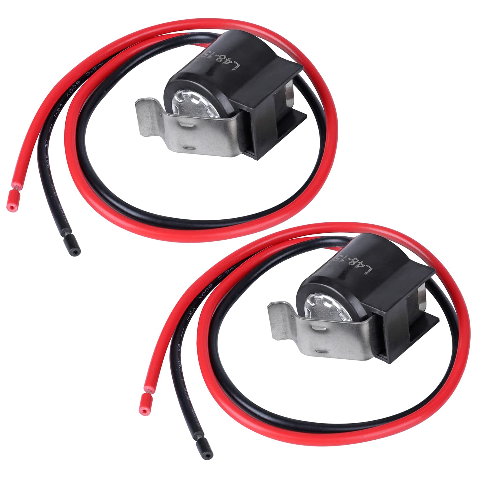 Whirlpool Refrigerator Defrost Thermostat W10225581 - 2 Pack Bimetal Thermostat Replacement for Kenmore, Sears Refrigerators - Perfect for Freezer Repair & Maintenance