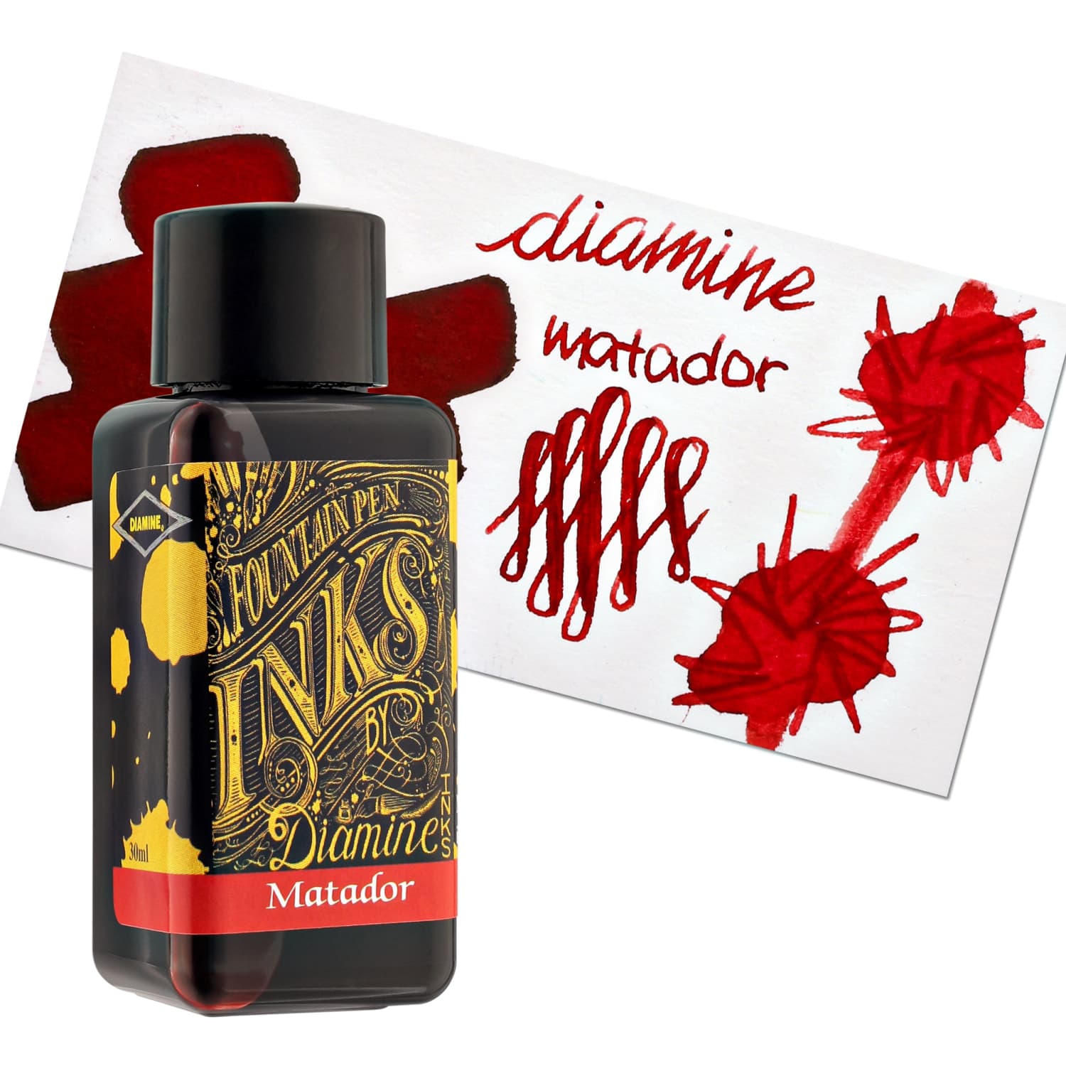 Premium Diamine Bottled Ink & Cartridges - Matador Orange for Fountain Pens | Ideal for Calligraphy, Journaling & Artistic Writing