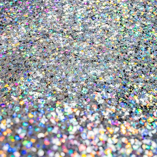 Silver Holographic Stars and Moons