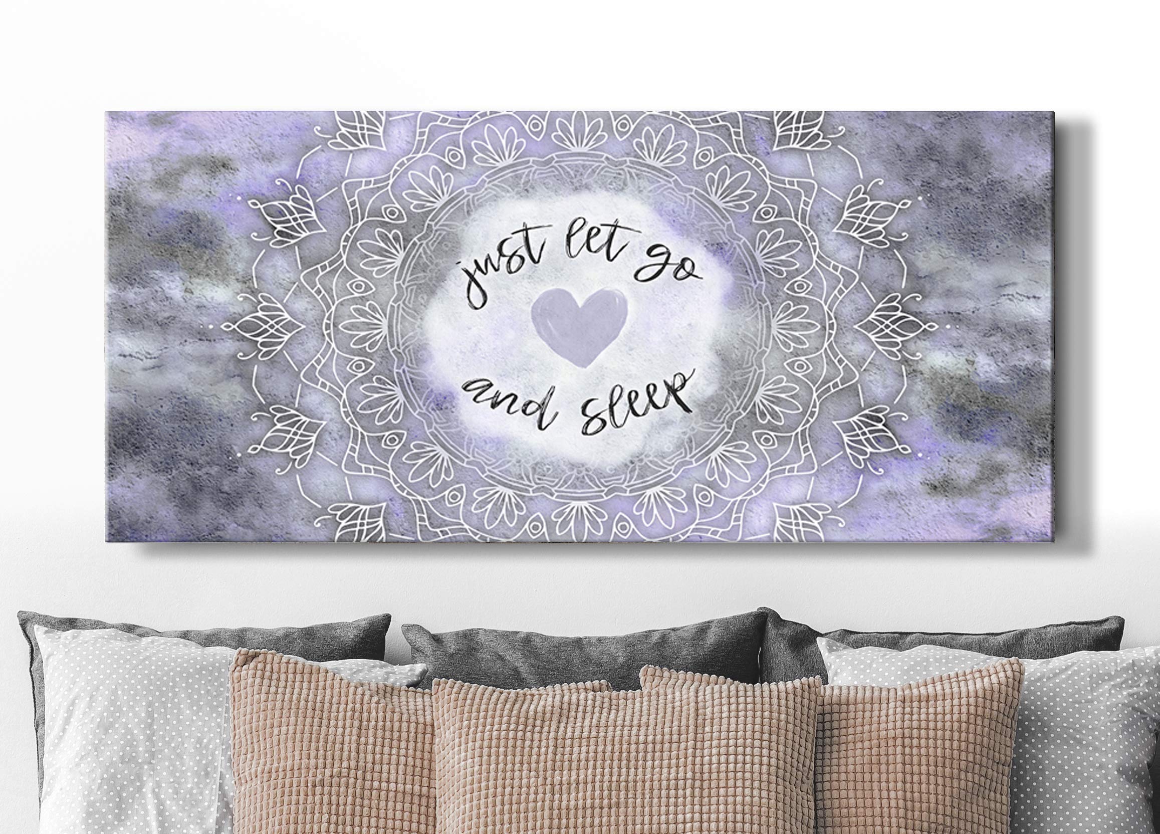Boho Mandala Wall Art - Large Canvas Decor for Bedroom & Living Room