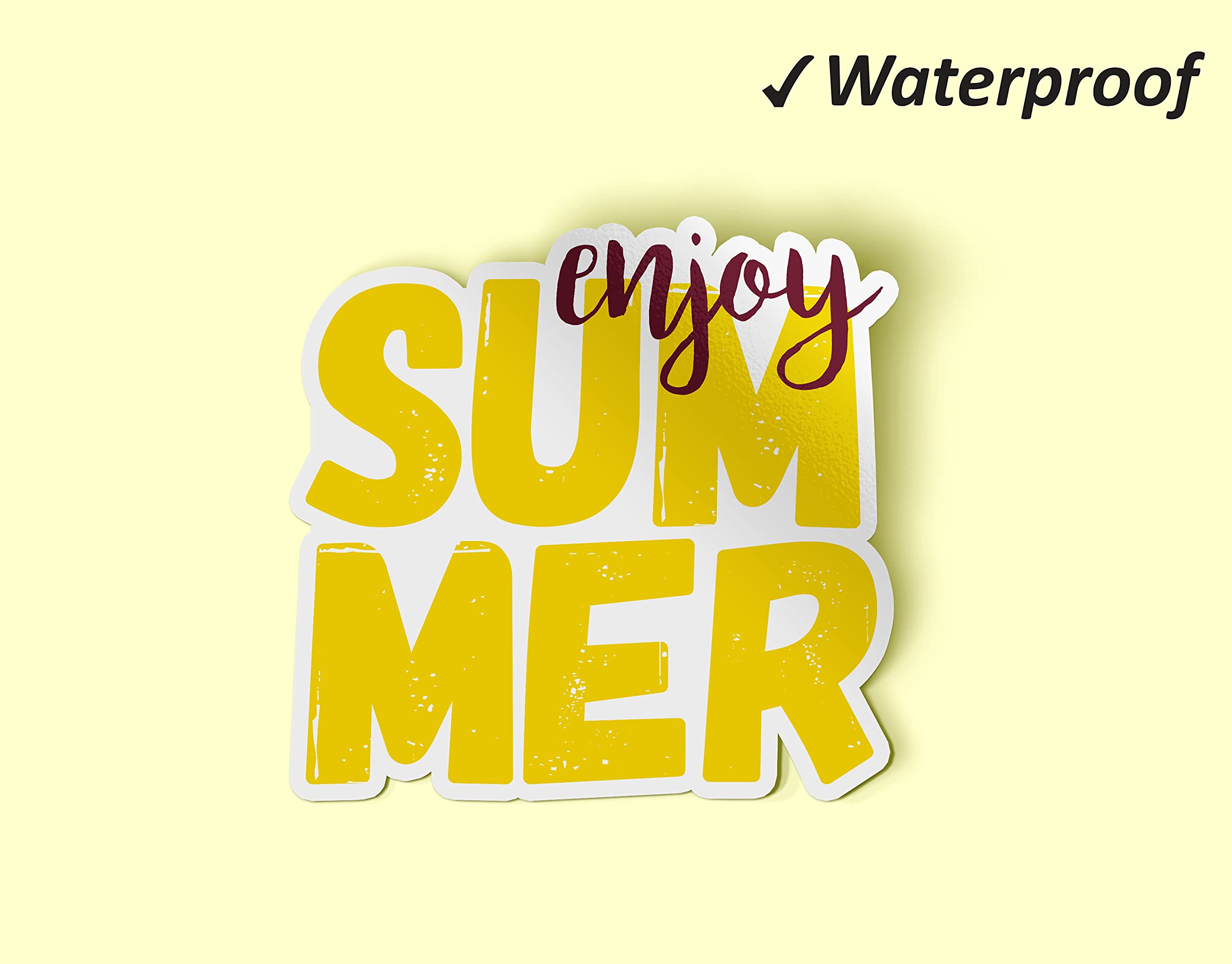Summer Stickers Bundle - Surfing, Journal, Laptop & Planner Stickers | Waterproof, Oilproof & Fade Resistant Vinyl Decals for Scrapbooking, Bullet Journals, Laptops & Water Bottles | Perfect for Summer Vacation Planning & Beach Themed Crafts
