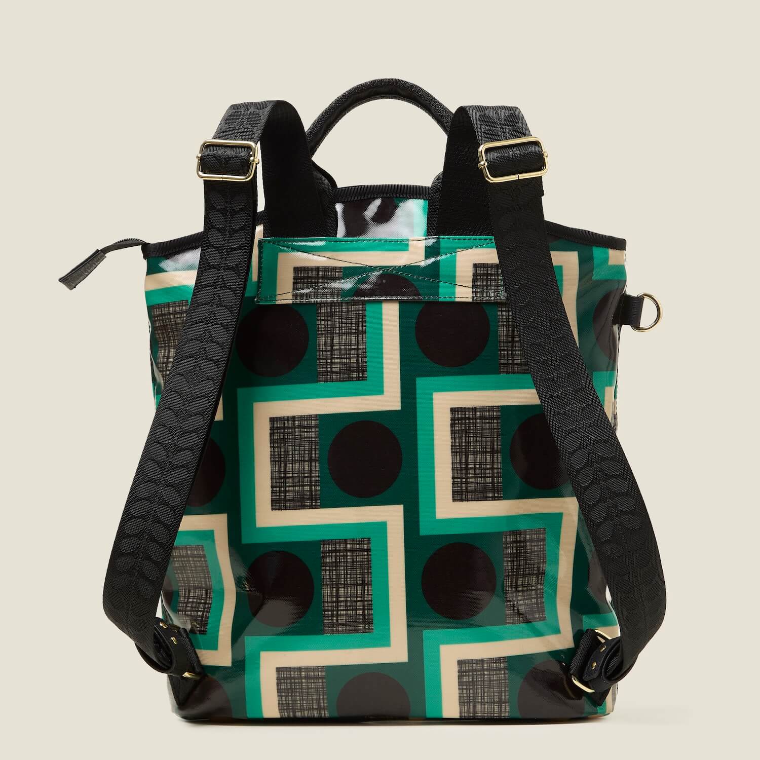Premium Carry Backpack with Adjustable Straps - Stylish & Durable for Travel, Hiking & Daily Use - Balcony Spot Emerald Green Design