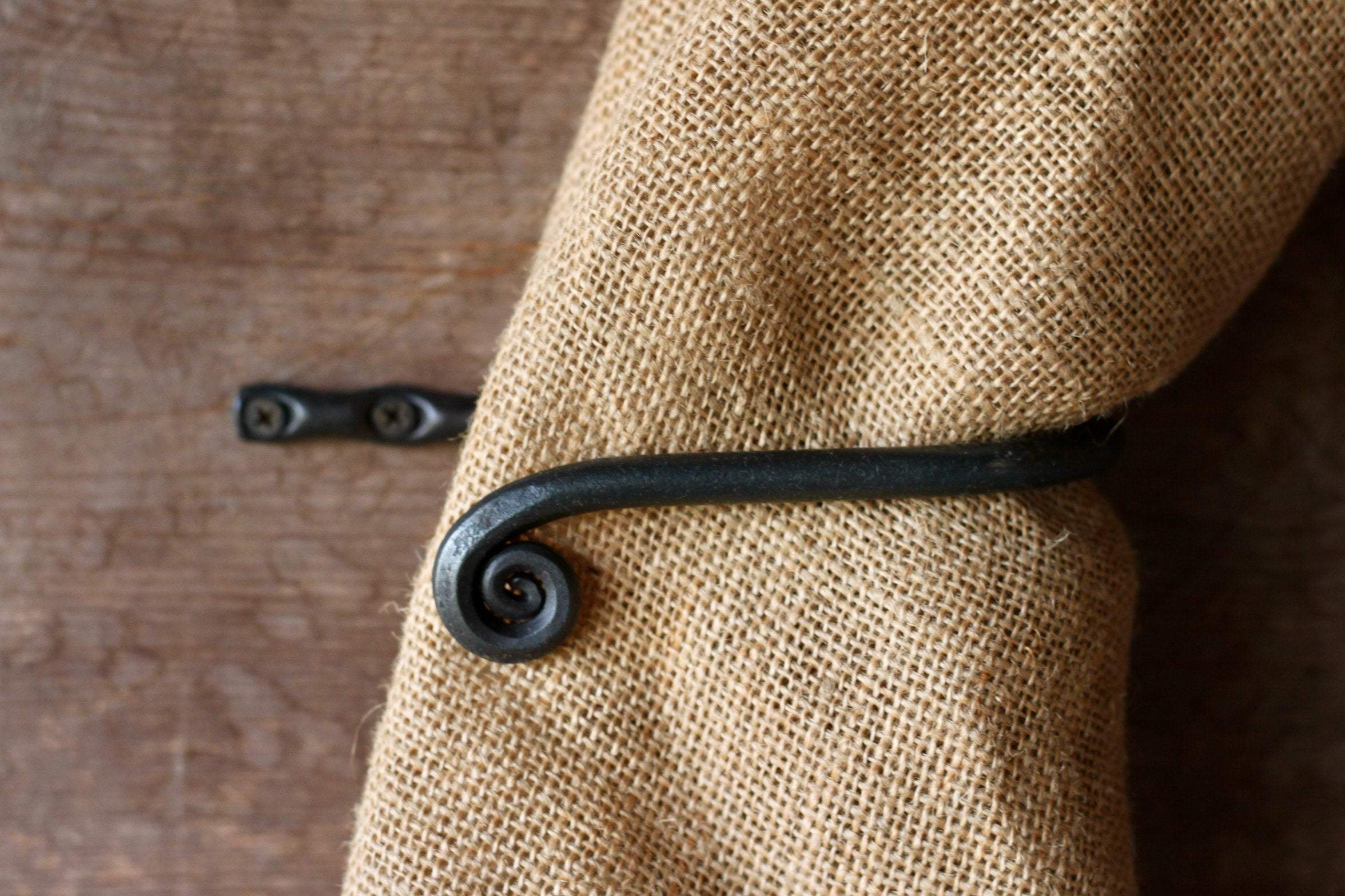 Fiddlehead Curtain Tie Backs - Elegant Window Drapery Holdbacks for Living Room, Bedroom & Home Decor