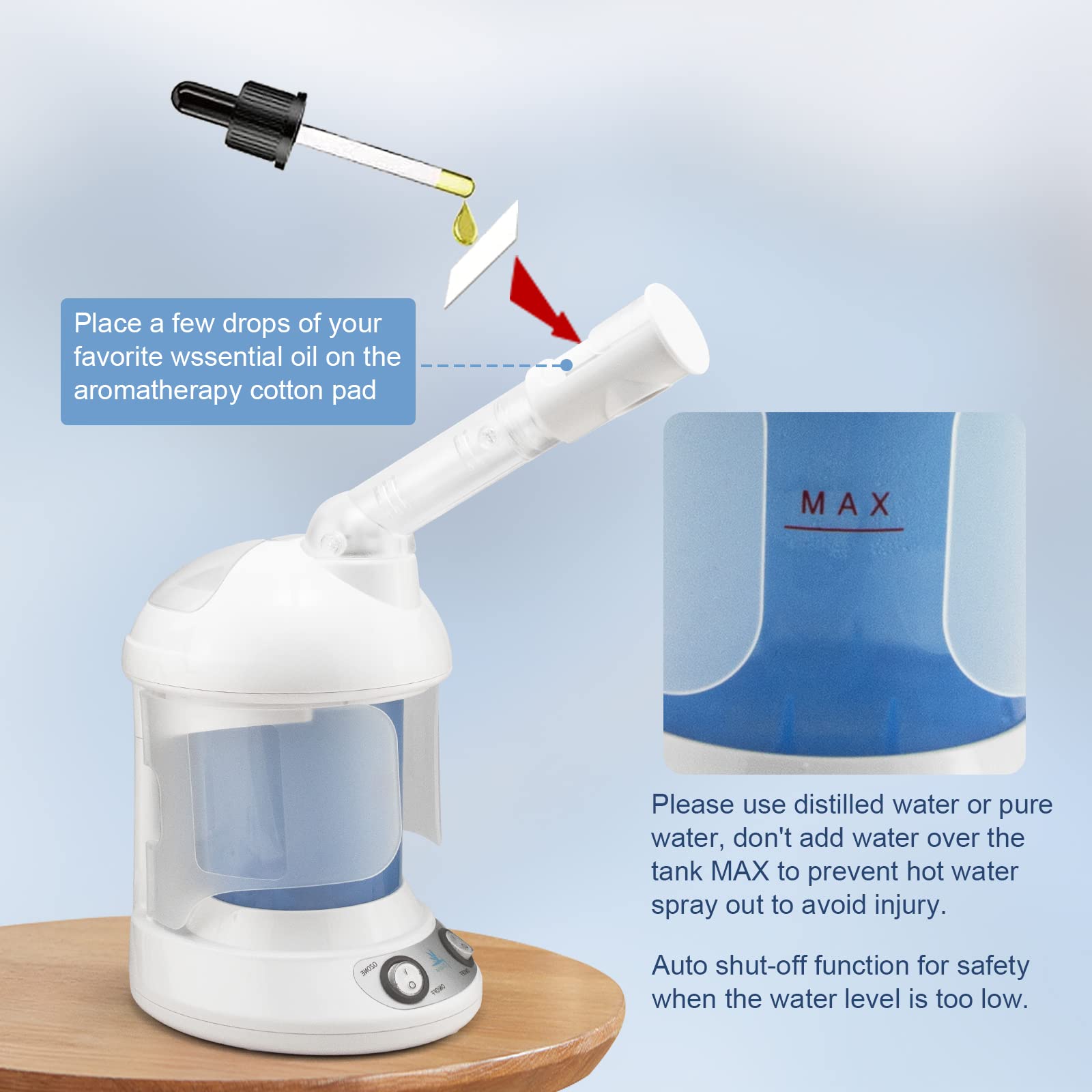 Elitzia ETKD2328A 2-in-1 Hooded Hair Steamer & Facial Steamer with O3 Ozone Therapy - Professional Beauty Machine for Deep Conditioning, Skin Hydration & Aromatherapy | Perfect for Salon, Spa & Home Hair Care Routine