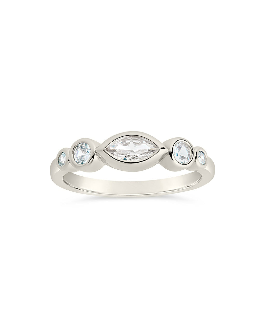 Mylena CZ Band Ring for Women - Elegant Cubic Zirconia Fashion Jewelry Gift for Her - Perfect for Weddings, Parties & Everyday Wear