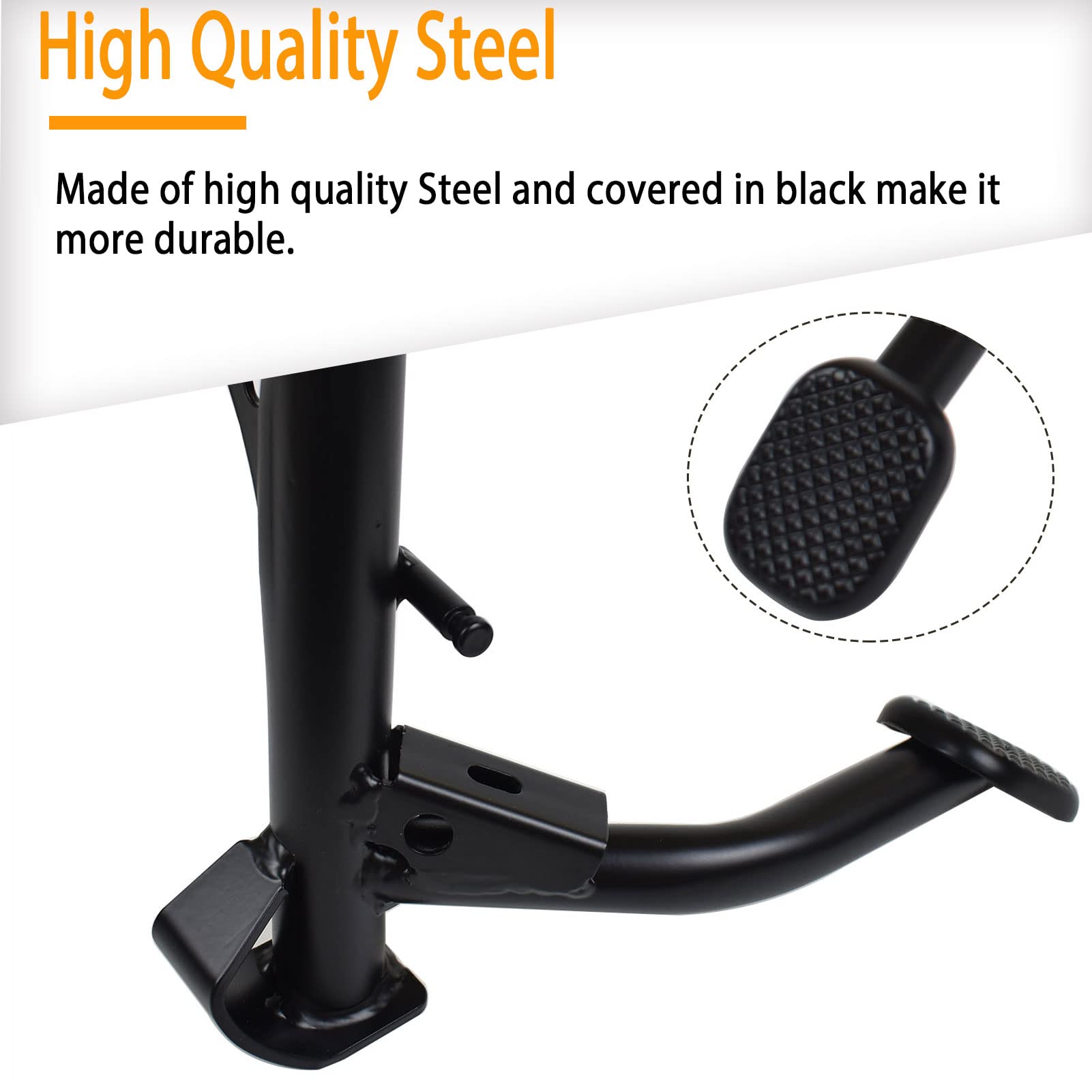 Black Motorcycle Center Stand Kickstand - Heavy Duty Parking Support Stand for Kawasaki Versys X300 (2017-2024) | Durable Foot Stand for Secure Parking & Maintenance | Perfect for Garage Storage, Road Trips & Off-Road Adventures