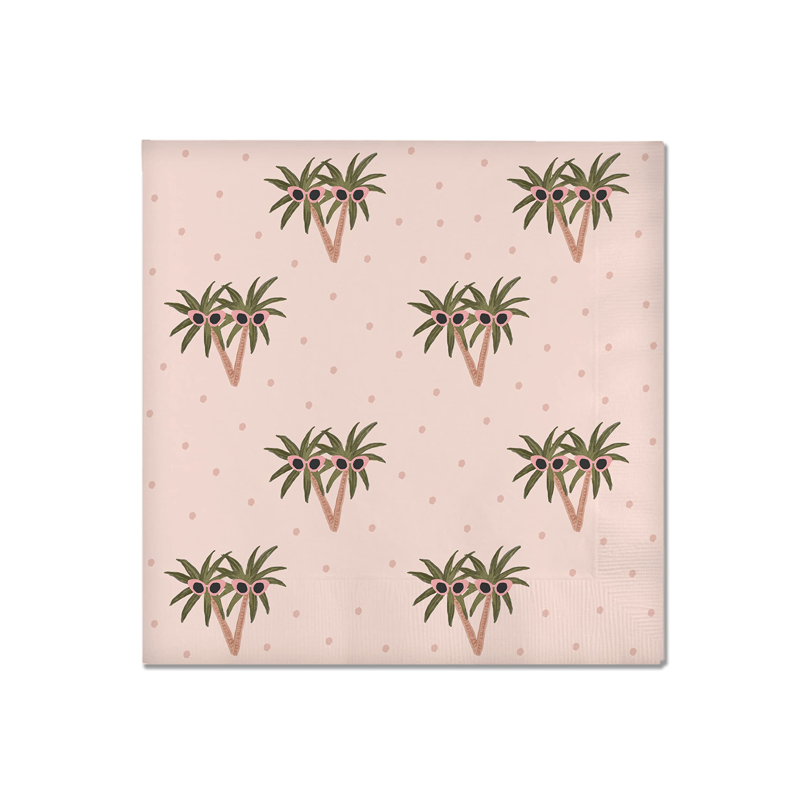 Studio Oh! Sunny Palms Paper Lunch Napkins - Pack of 40, 3-Ply Strong & Durable, Full-Color Art Design - Perfect for Parties, Picnics, BBQs & Everyday Use