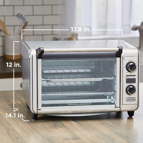 BLACK + DECKER TOD3300SSC 6-Slice Digital Convection Toaster Oven with Full Warranty - Perfect for Baking, Roasting & Toasting in Small Kitchens