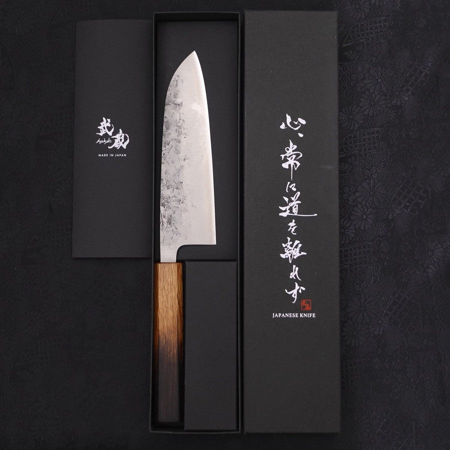 Premium Santoku Knife 165mm - SLD Nashiji Washi Yaki with Urushi Handle - Japanese Kitchen Knife for Slicing, Dicing & Chopping - Perfect for Home Chefs & Professional Cooking