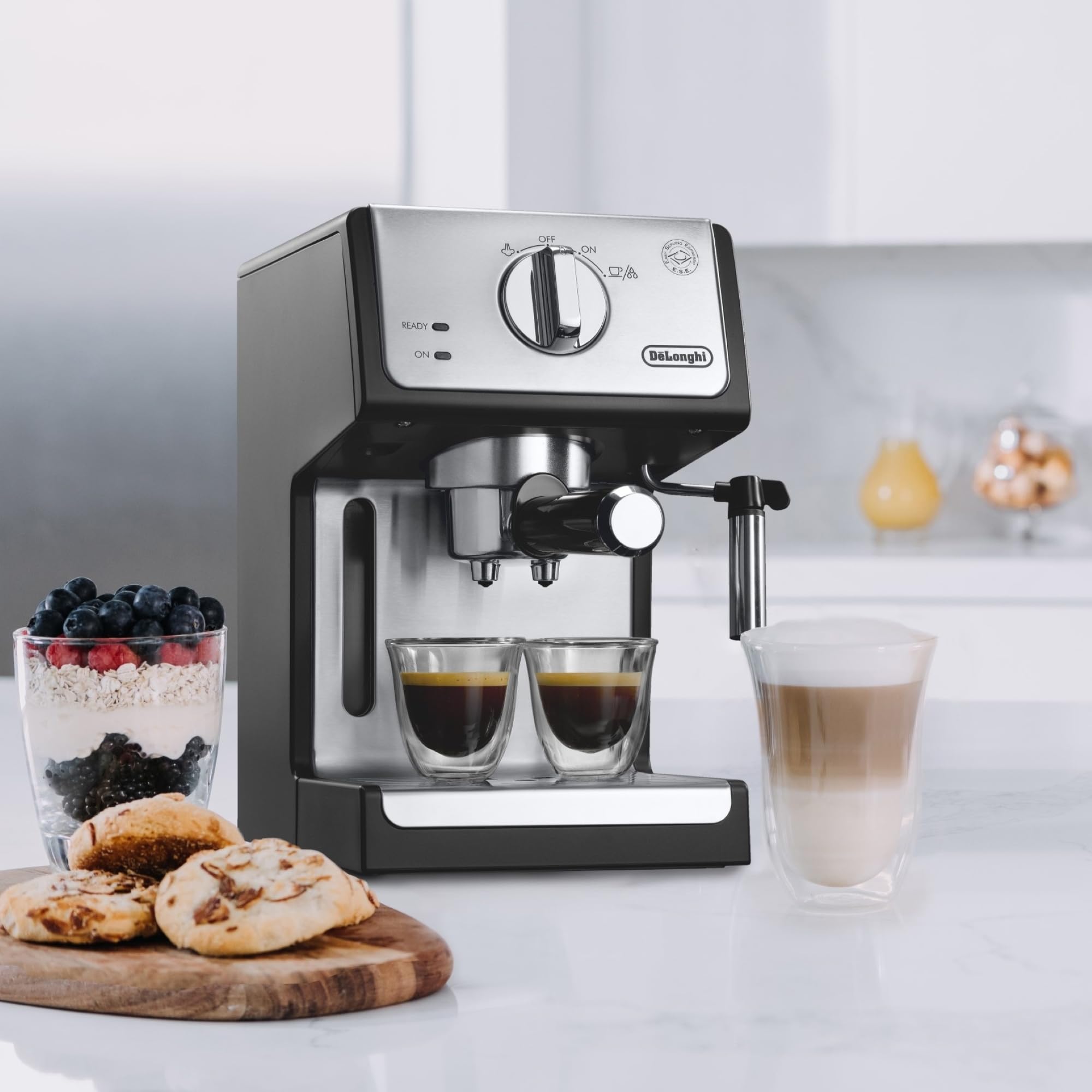 De'Longhi ECP3420 15-Bar Pump Espresso Machine with Manual Milk Frother - Perfect for Making Latte, Cappuccino & Black Coffee at Home or Office