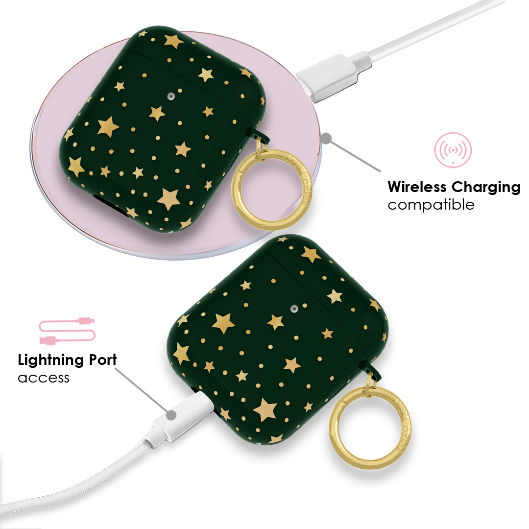 Evergreen Stars AirPod Case - Protective Cover for Apple AirPods 1/2/3 & Pro - Durable, Stylish Design - Perfect for Travel, Work & Daily Use