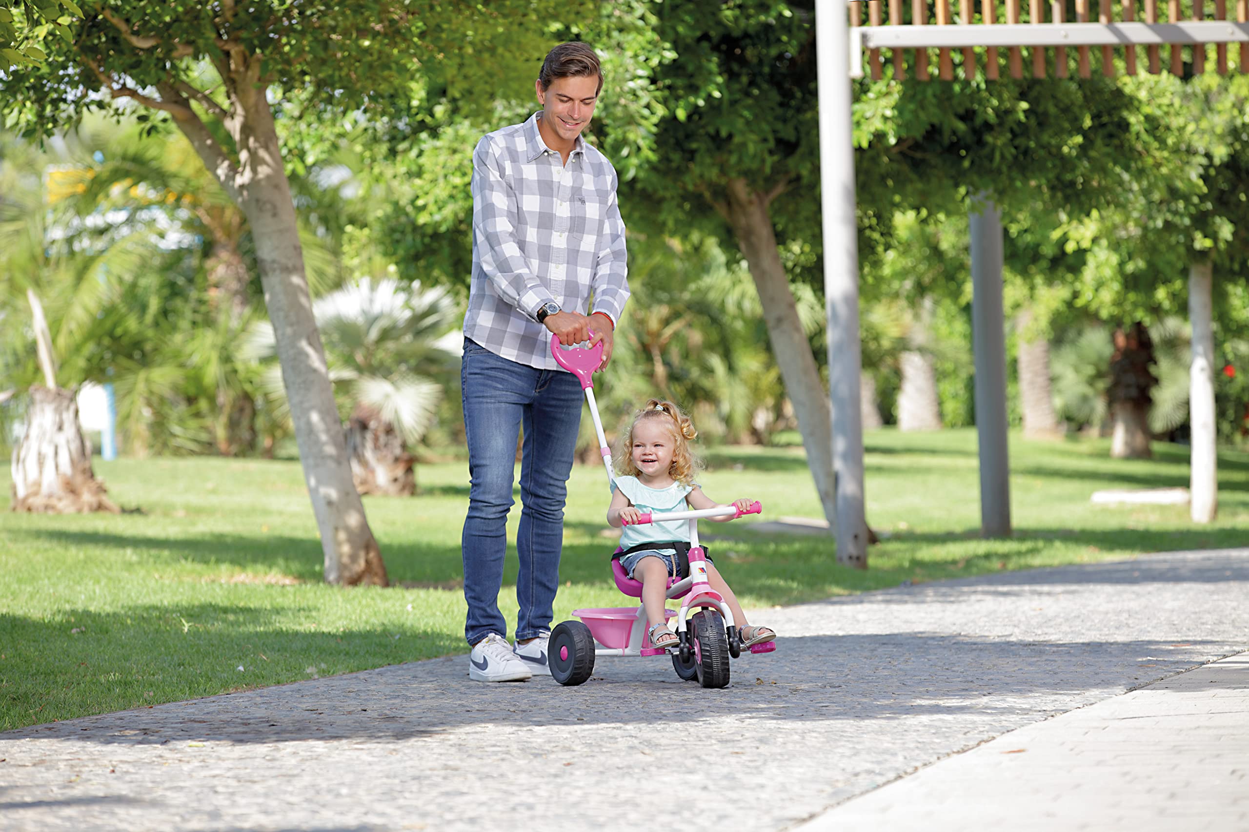 Molto Urban Trike 3-in-1 Convertible Kids Tricycle for Toddlers (Pink) - Perfect for Outdoor Play, Park Rides & Learning to Cycle