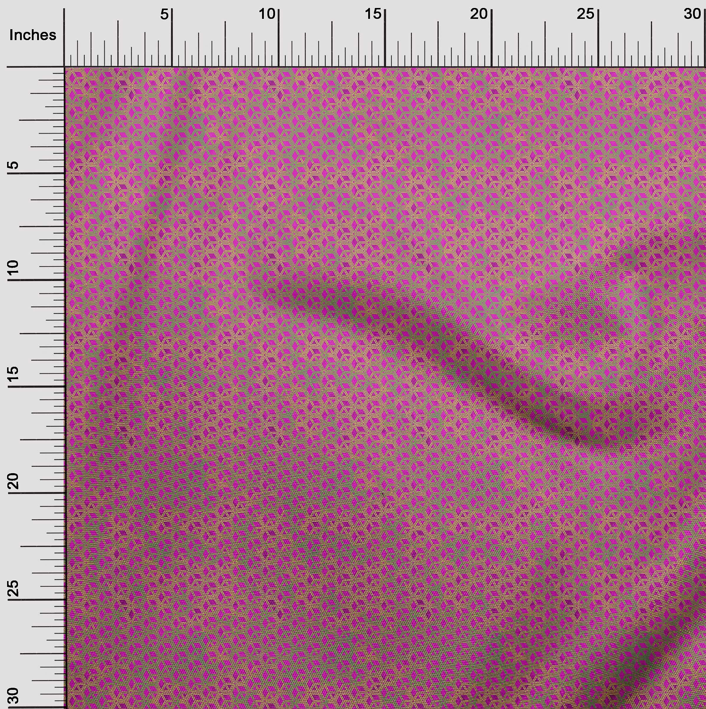 oneOone Cotton Poplin Fuschia Pink Batik Dress Fabric - 56 Inch Wide Printed Material by The Yard | Perfect for DIY Dresses, Skirts & Home Decor Projects