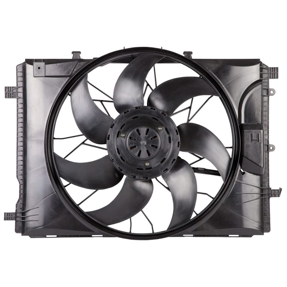 Cooling Fan Assembly for Mercedes C230 C250 C300 C350 C63 AMG E250 E350 E400 E550 GLK250 GLK350 CLS400 - BuyAutoParts 19-20740AN New OEM Replacement - Perfect for Engine Overheating Prevention & AC Performance Enhancement