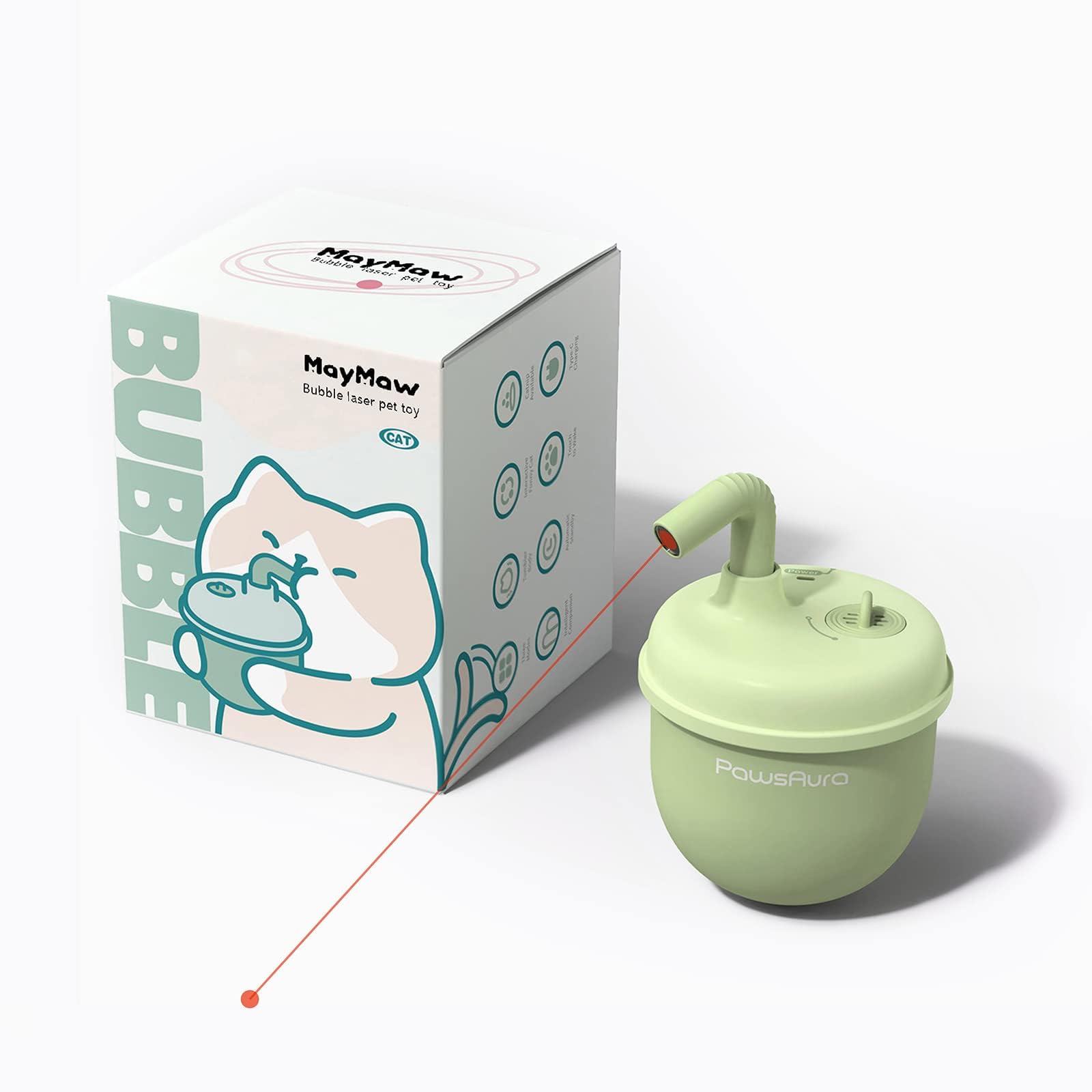 CALEMBOU Automatic Cat Laser Toy - USB Rechargeable Pet Laser Pointer with 360° Irregular Rotation & 3 Modes - Interactive Indoor Cat Toy for Kittens & Adult Cats - Perfect for Playtime, Exercise & Bonding with Your Feline Friend