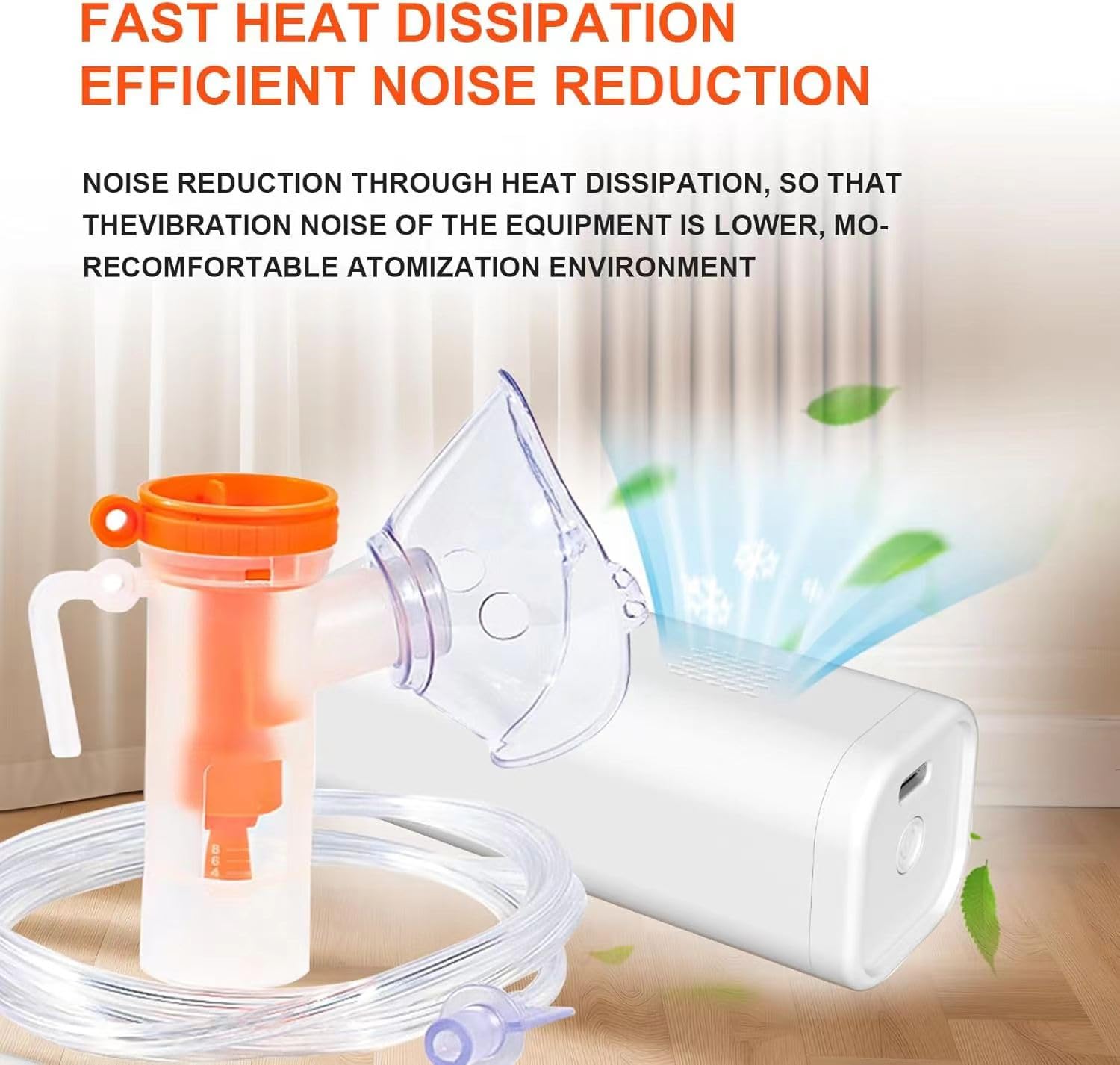 Portable Nebulizer Spacer for Adults & Kids - Compressor Mesh Breathing Treatment Machine with Mouthpiece & 2 Masks - Ideal for Home, Car, Travel, Asthma & COPD Relief