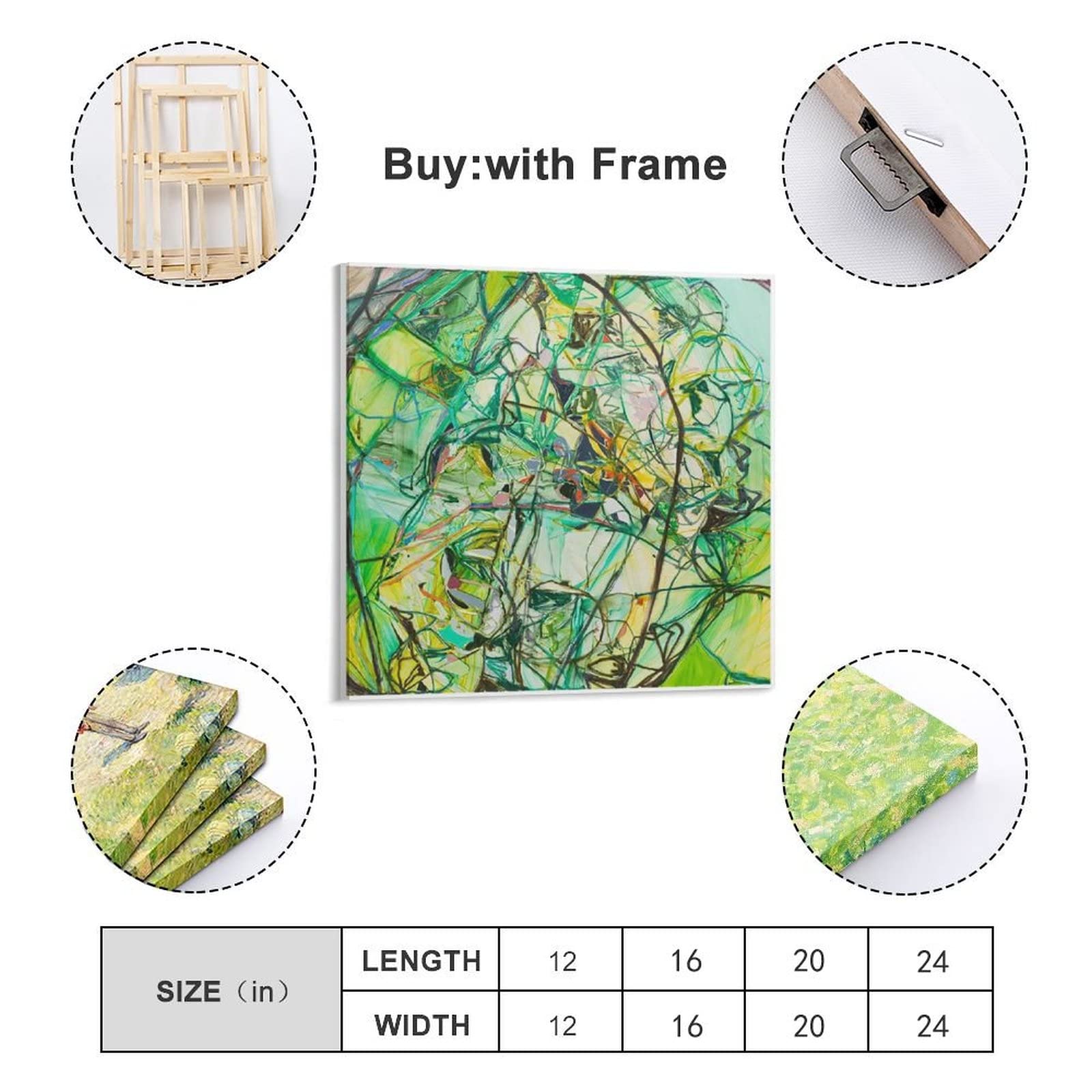 Abstract Oil Painting Wall Art Poster - Mosaicked Utterance by Jade Fadojutimi | London Artist Born 1993 | Canvas Scroll for Living Room, Bedroom & Office Decor