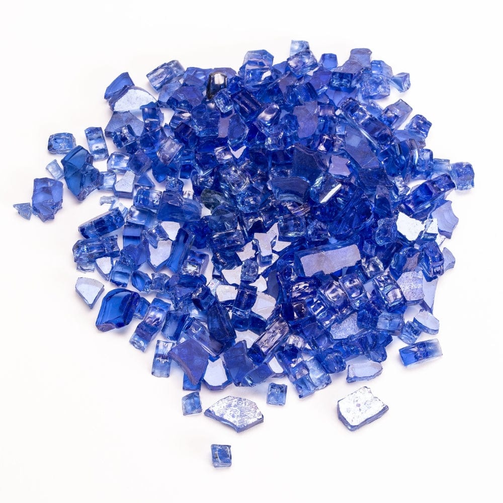 Premium HPC Fire Glass Crystals for Outdoor Gas Fire Pits - 5-10mm Reflective Fireplace Rocks for Patio, Backyard, and Poolside Decor - Enhances Flame Brightness & Creates Stunning Ambiance