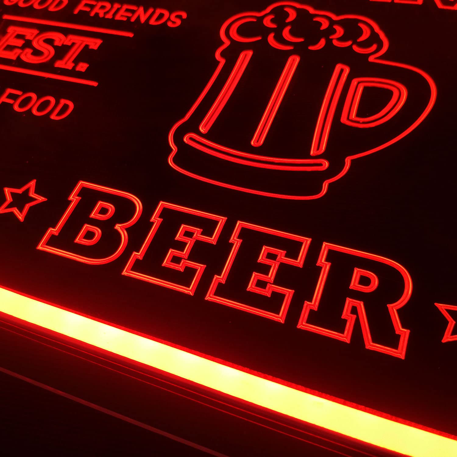 Custom Neon Bar Sign - Personalized LED Home Bar Sign for Man Cave & Pub Decor - 13.8