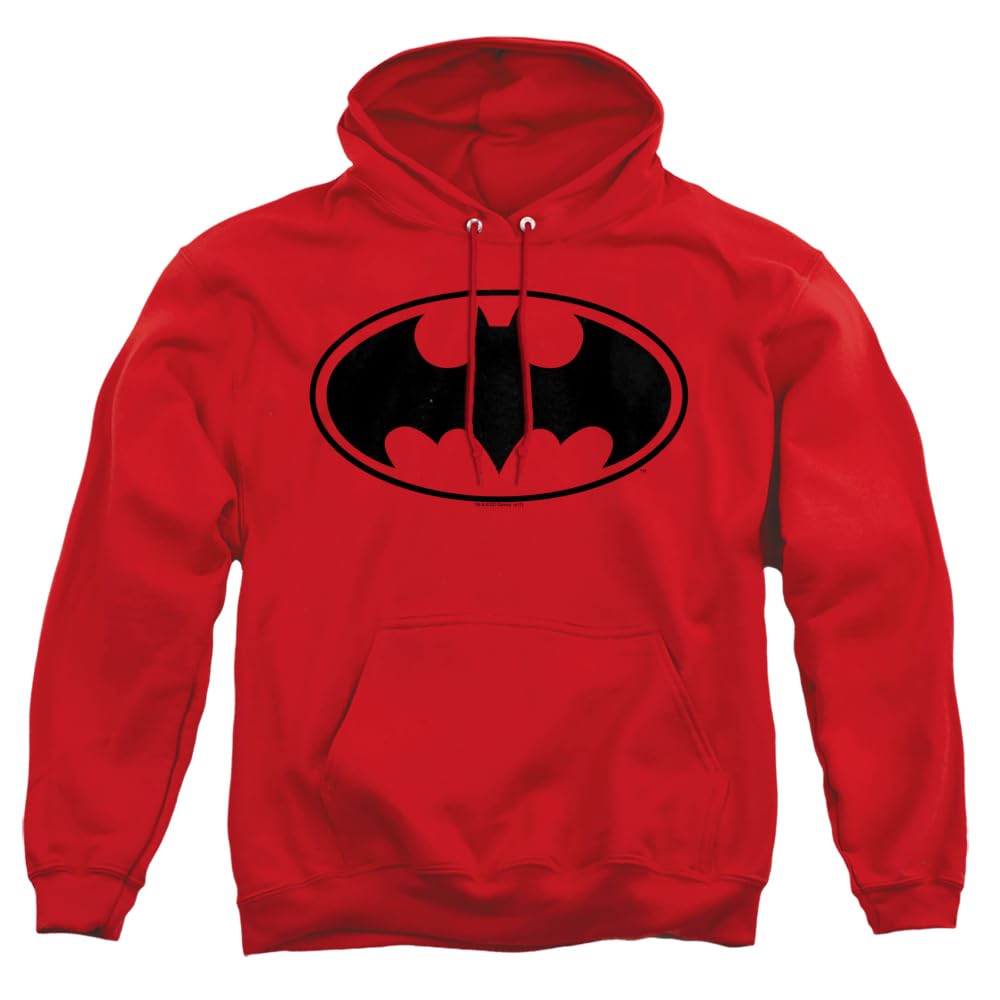 Trevco Batman Black Bat Unisex Adult Pullover Hoodie - Soft Cotton Superhero Sweatshirt for Men & Women - Perfect for Cosplay, Comic Con & Casual Wear