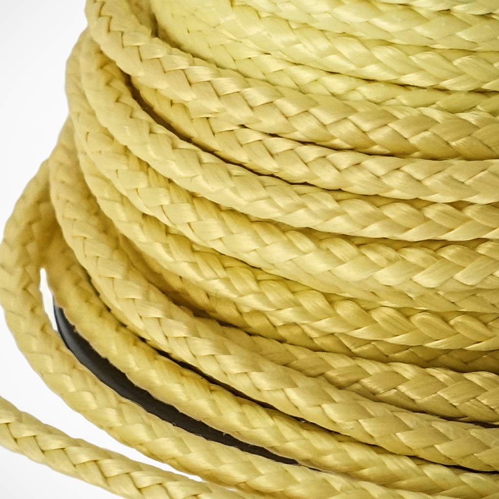 100% Kevlar Braided Utility Cord - Abrasion & Flame Resistant Tactical Paracord for Survival, Fishing, Camping, Model Rockets | Heavy Duty Camping Cordage & Outdoor Gear Accessories