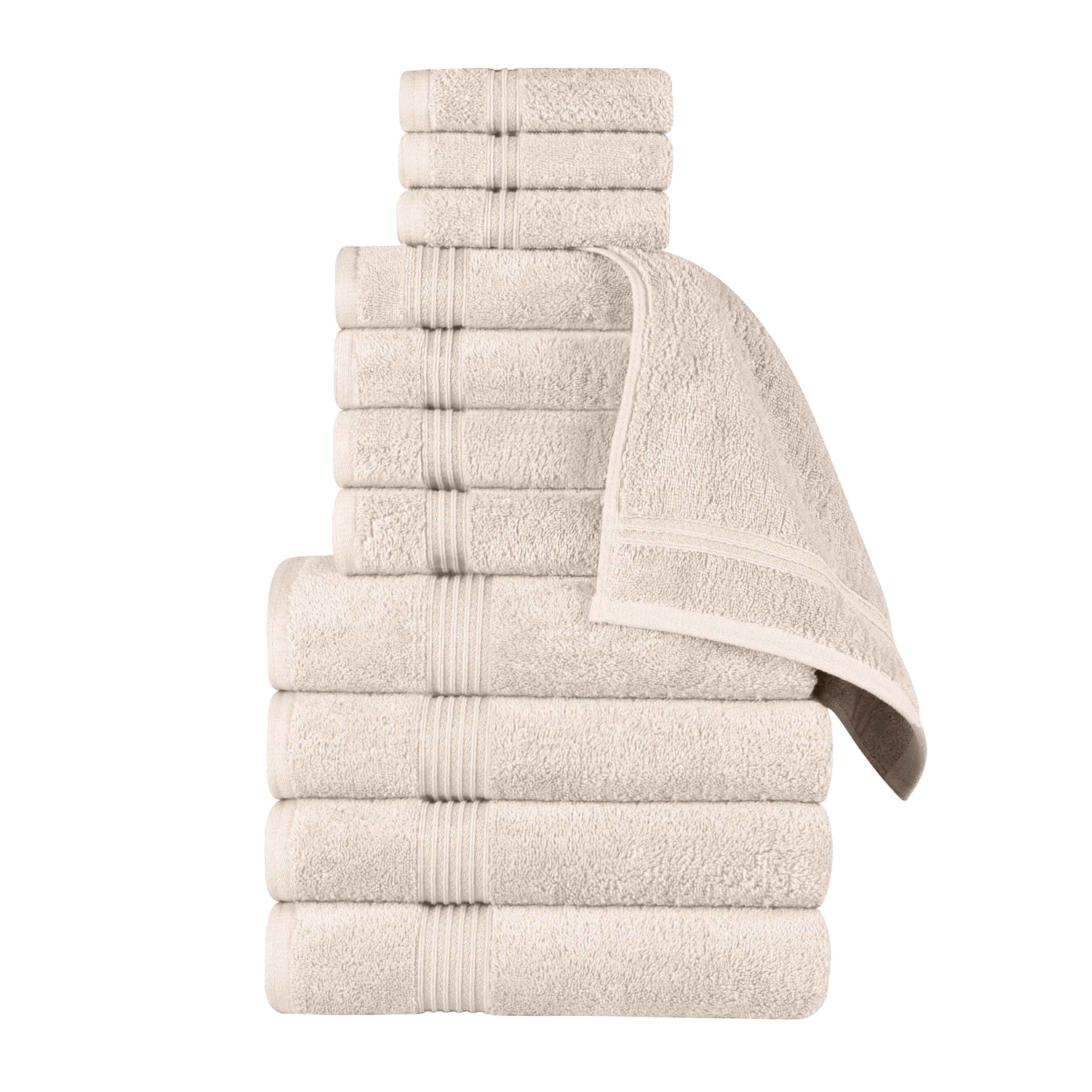 Premium 12-Piece Egyptian Cotton Towel Set - Ultra Soft, Highly Absorbent Bath Towels for Spa, Hotel & Luxury Home Use