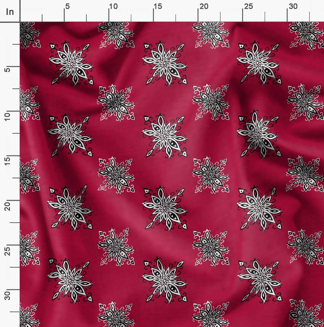 Soimoi Moss Georgette Brown Fabric by the Yard - 42 Inch Wide Floral Printed Fabric for Dresses, Blouses, Curtains & Home Decor - Lightweight Textile for DIY Fashion & Bohemian Decor