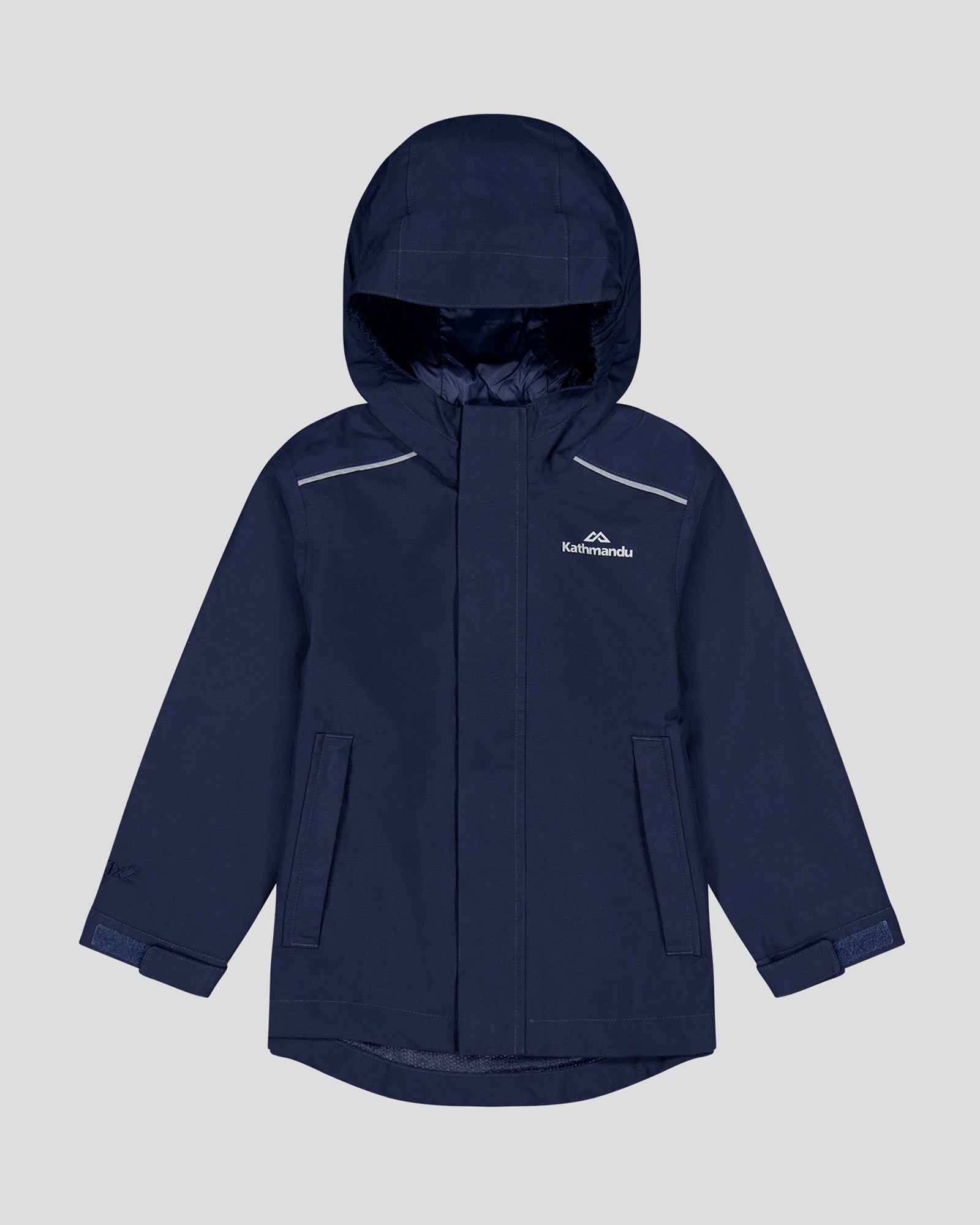 Andulo 2-Layer Waterproof Rain Jacket for Kids - Pure Navy Blue | Outdoor Play, School & Rainy Day Protection