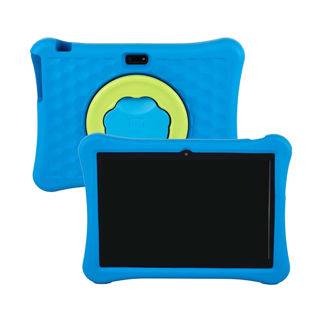 Mkcavne 10 Inch Kids Tablet - Android 11 Learning Tablet with 4GB RAM 64GB Storage, Parental Control & EVA Case - Blue (UK Plug) | Educational Games, Reading & Homeschooling for Children Ages 3-12