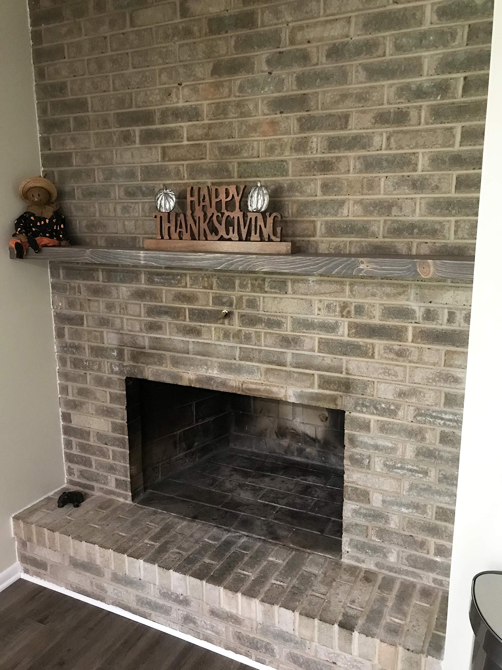 Joel's Antiques - 72 Inch Natural Wood Floating Shelves for Wall - Heavy Duty Rustic Fireplace Mantel & Bookshelf - Gray 72x6x2 in - Perfect for Living Room, Bedroom, Office Decor & Storage Solutions