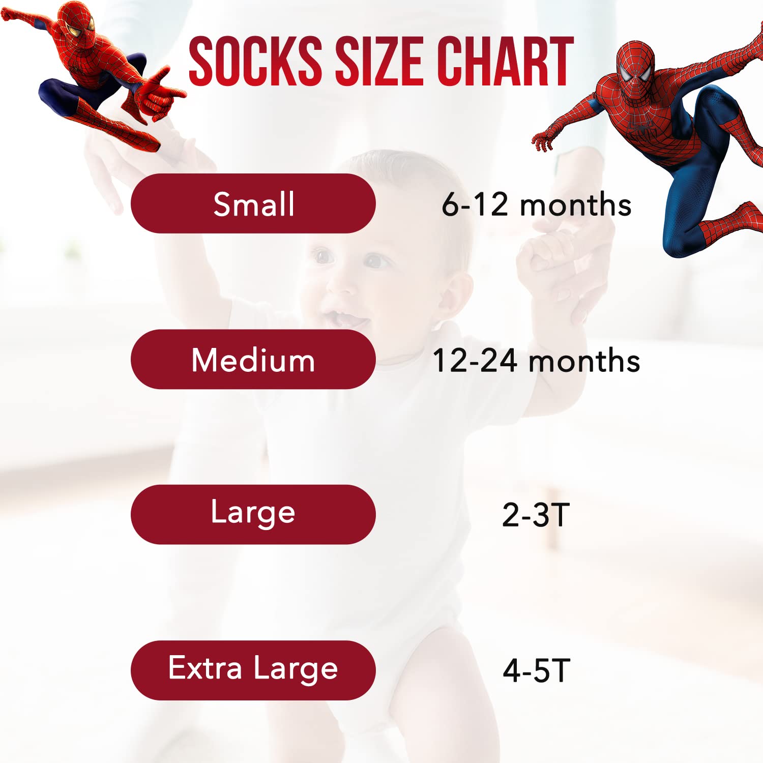 Spider-Man Grip Socks for Toddler Boys - 10 Pack Non-Slip Toddler Socks with Spider-Man Design | Perfect for Playtime, Daycare & Home Activities