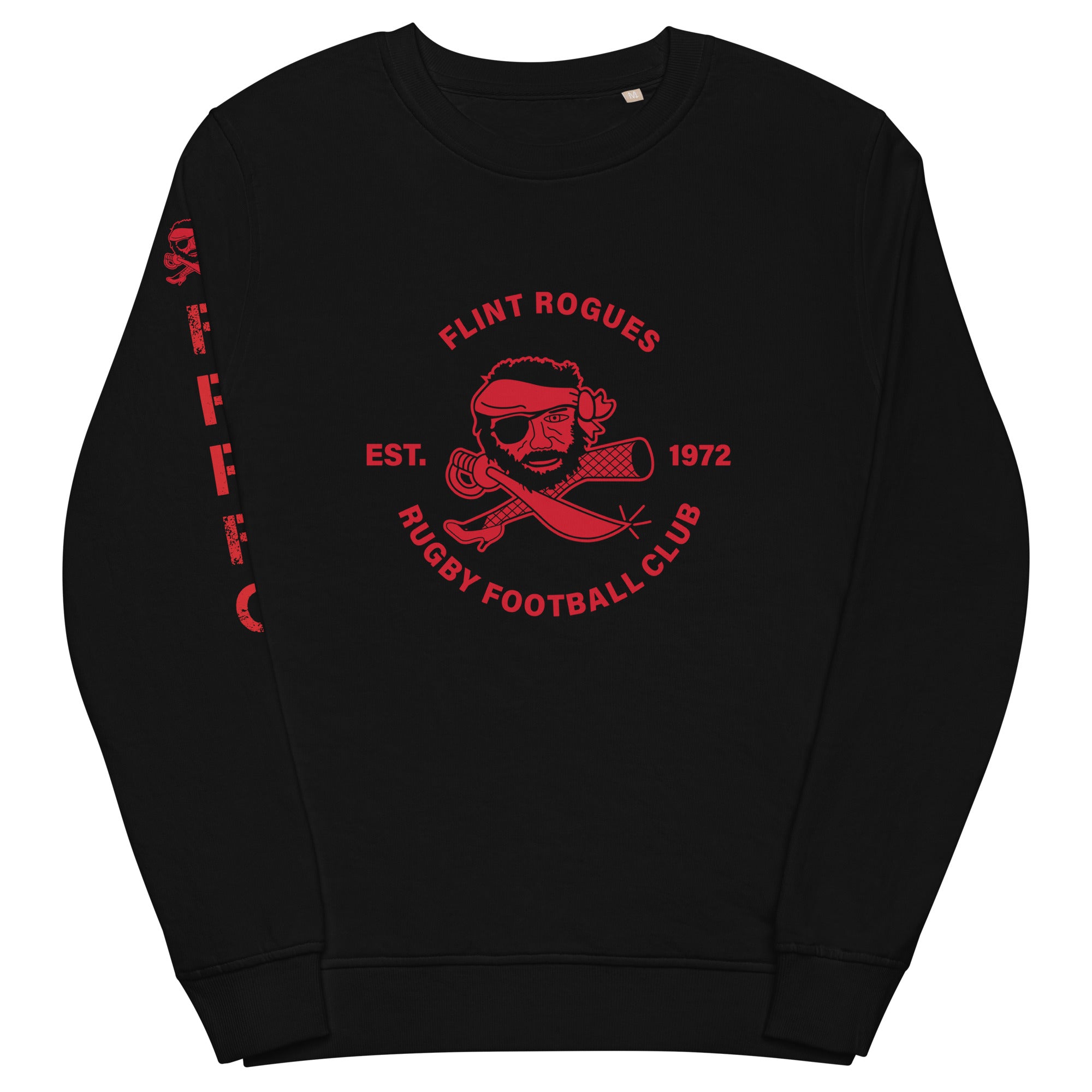 Flint Rogues RFC Retro Vintage Crewneck Sweatshirt | Men's & Women's Casual Pullover | 90s Streetwear Style for Everyday Wear & Urban Fashion
