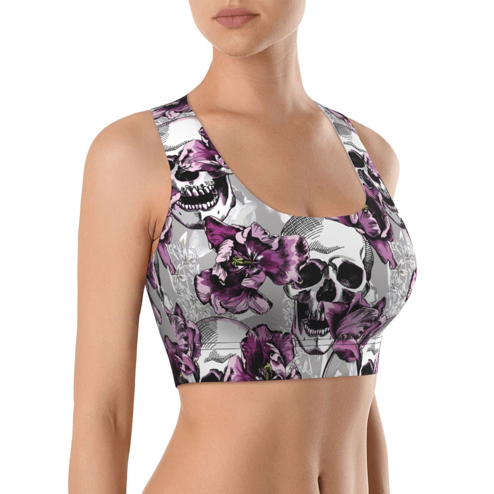 CaryStar Women's Workout Sports Bra with Removable Padded Cups - Racerback Support for Running, Yoga & Gym - High Impact Activewear for Fitness & Training