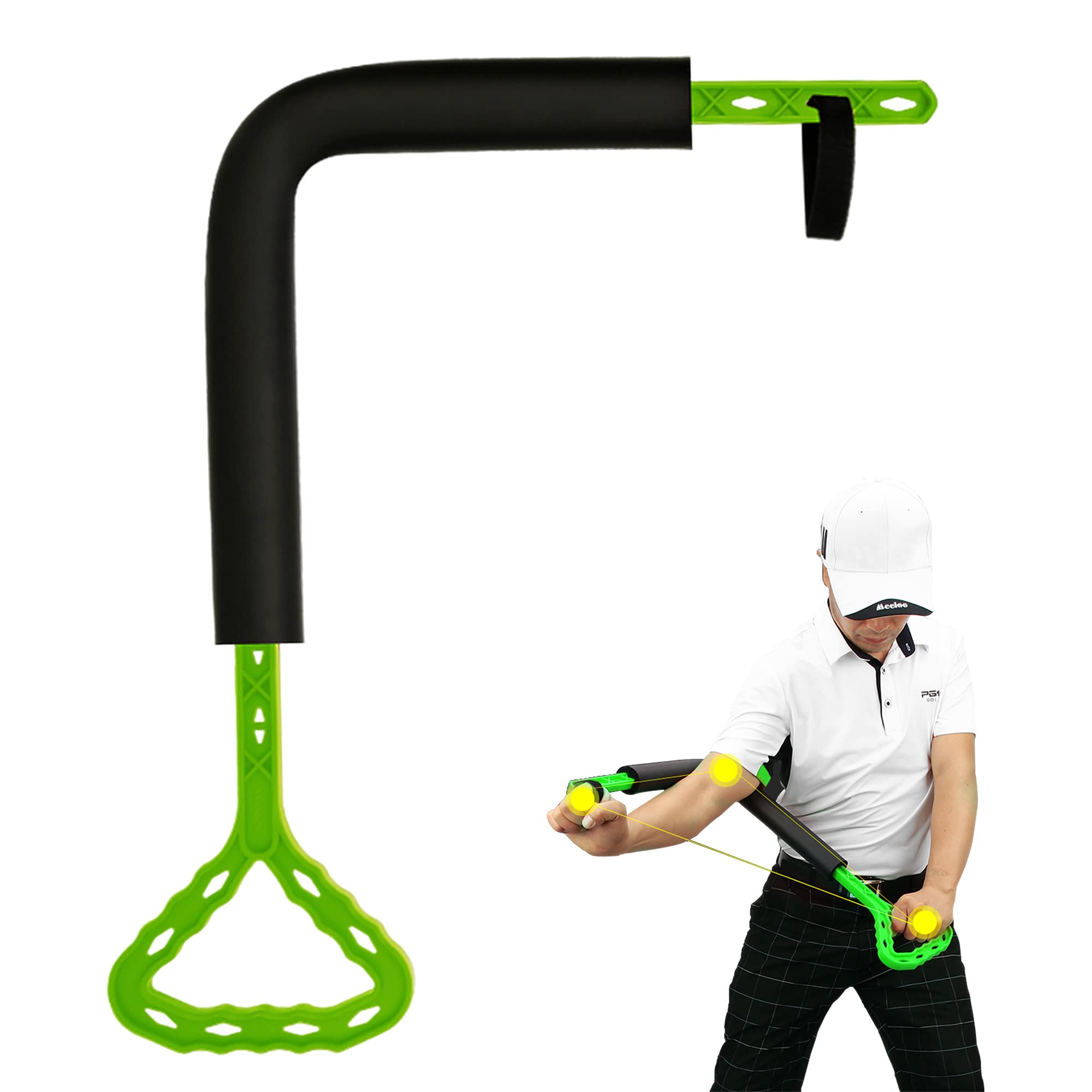 Asyxstar Golf Swing Trainer Aid - Improve Golf Swing & Posture Correction | Golf Training Equipment for Beginners & Pros | Perfect for Driving Range & Home Practice