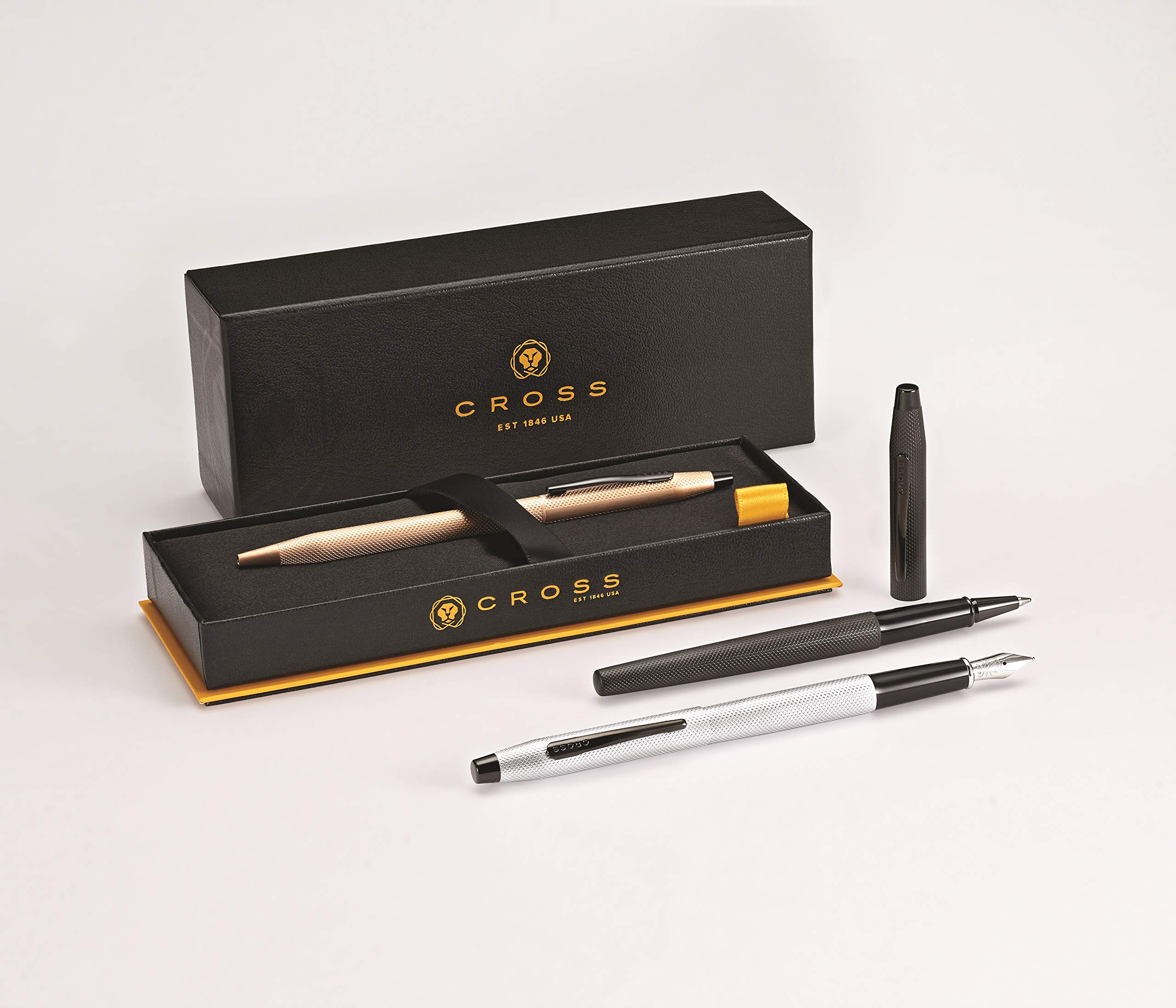 Cross Classic Century Refillable Fountain Pen with Medium Nib - Premium Brushed Chrome Finish, Includes Elegant Gift Box - Perfect for Business Signatures, Journaling & Luxury Gifts