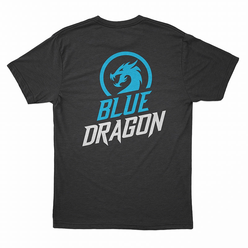 Blue Dragon Graphic T-Shirt for Men - Soft Cotton Charcoal Tee - Perfect for Casual Wear, Street Fashion & Gifts