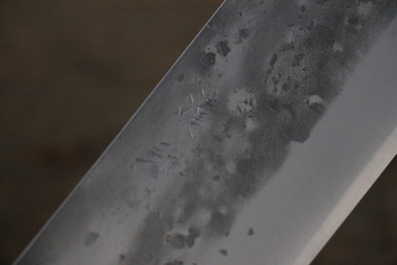 Premium Seisuke Blue Steel No.2 Nashiji Nakiri Knife 165mm - Japanese Chef Knife with Chestnut Wood Handle - Perfect for Slicing Vegetables, Herbs & Sushi Preparation