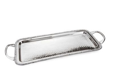 Hammered Rectangular Stone Tray for Home Decor