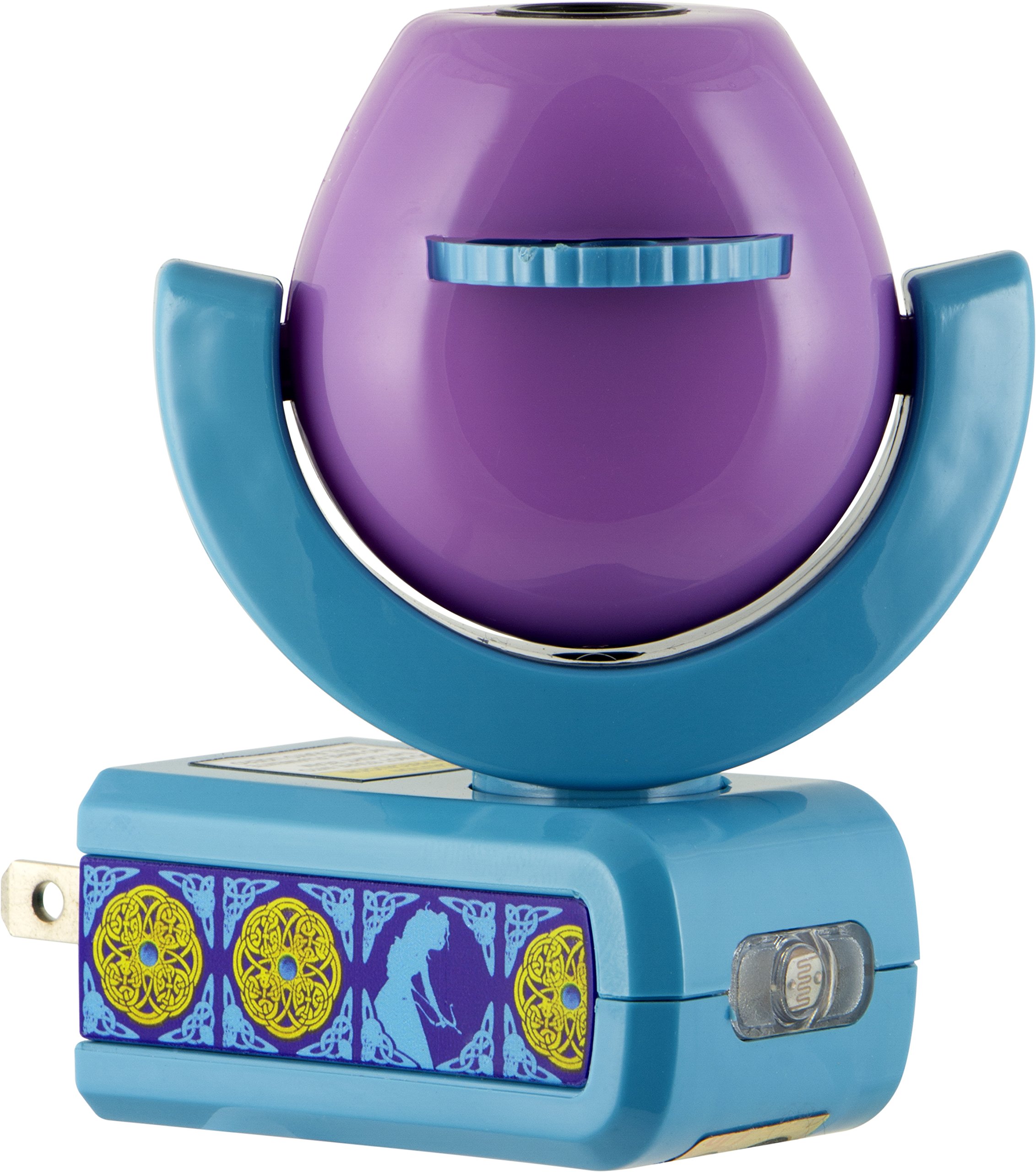 Disney Pixar Brave LED Night Light - 6 Projection Images, Purple & Teal, Auto On/Off with Light Sensor | Perfect for Kids' Bedroom, Nursery, or Playroom Decor