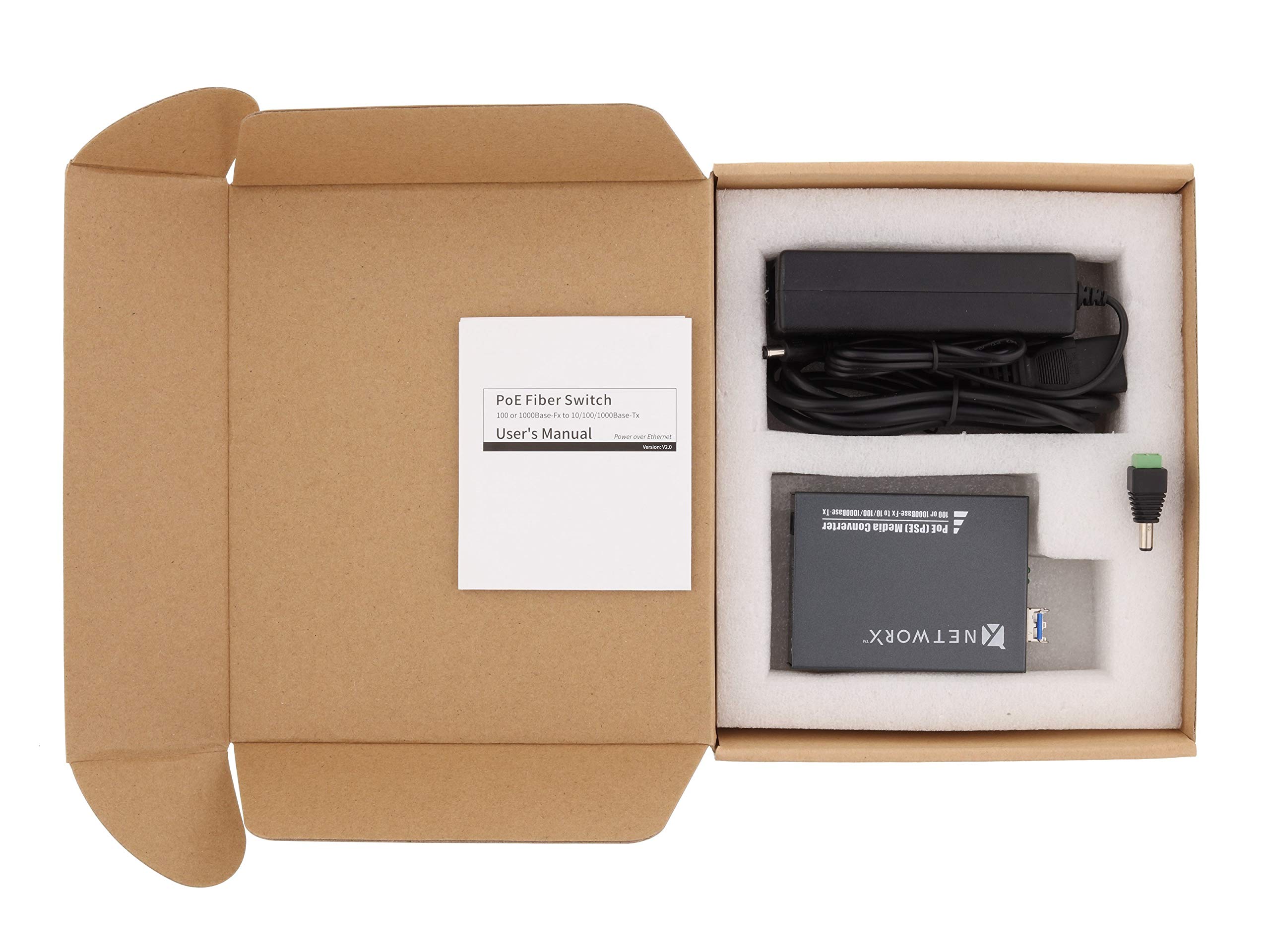Gigabit PoE Fiber Media Converter - 1000Base-LX-LC Single Mode | High-Speed Network Device for Office & Industrial Ethernet Connections