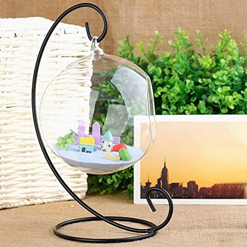 Large Hanging Glass Air Plant Terrarium - Succulent Planter Globe with Micro Landscape Display for Home, Office Decor | Perfect for Tabletop, Shelf, or Wall Decoration