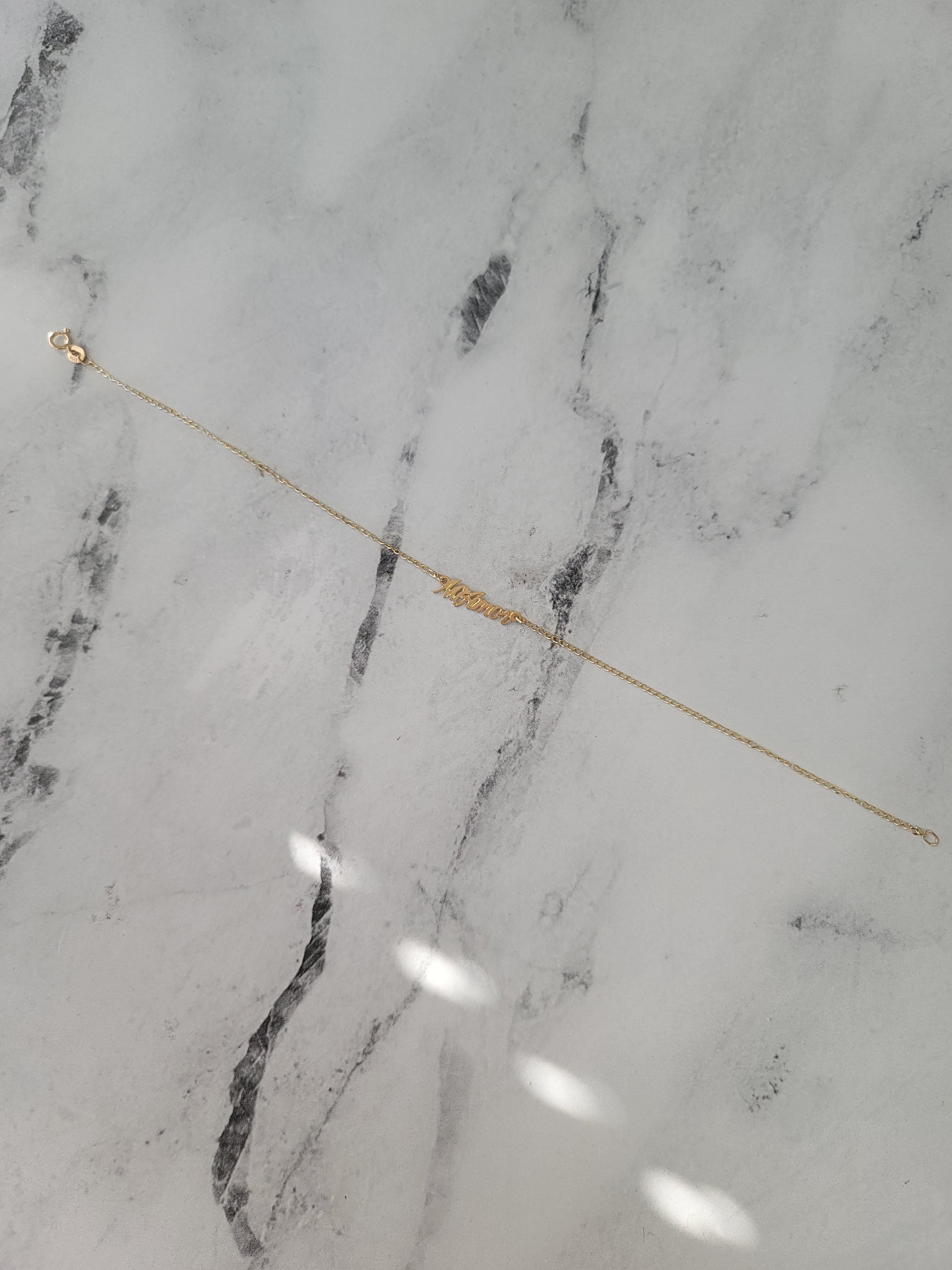 14K Yellow Gold Mi Amor Anklet for Women - Elegant Ankle Bracelet for Everyday Wear & Special Occasions
