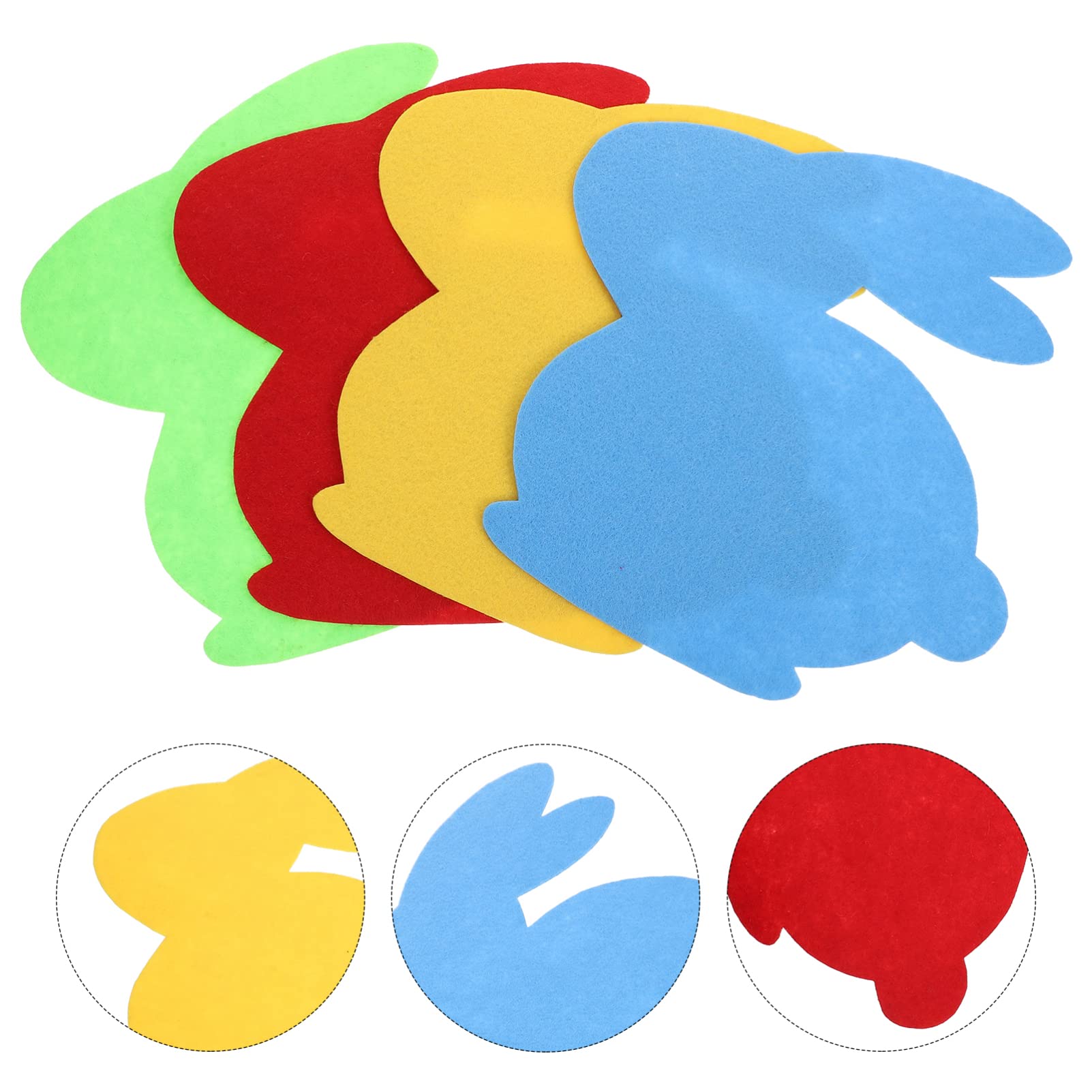 ABOOFAN 4-Pack Silicone Rabbit Pot Holders & Coasters Set - Easter-Themed Trivets for Hot Dishes, Drink Coasters, Table Mats - Heat-Resistant Kitchen Accessories for Easter Decor & Home Use