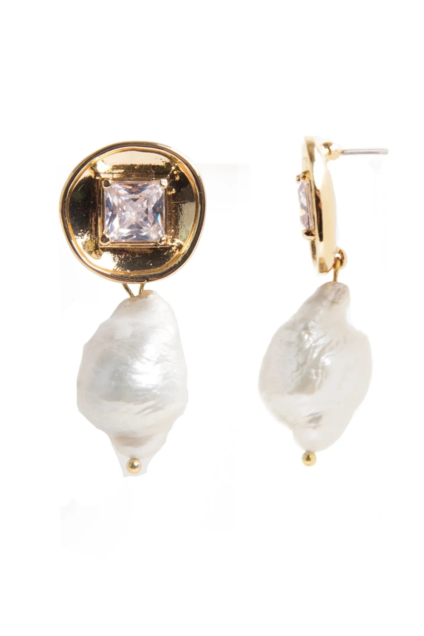 14K Gold Pearl Drop Earrings for Women - Elegant Dangle Jewelry for Weddings, Parties & Special Occasions