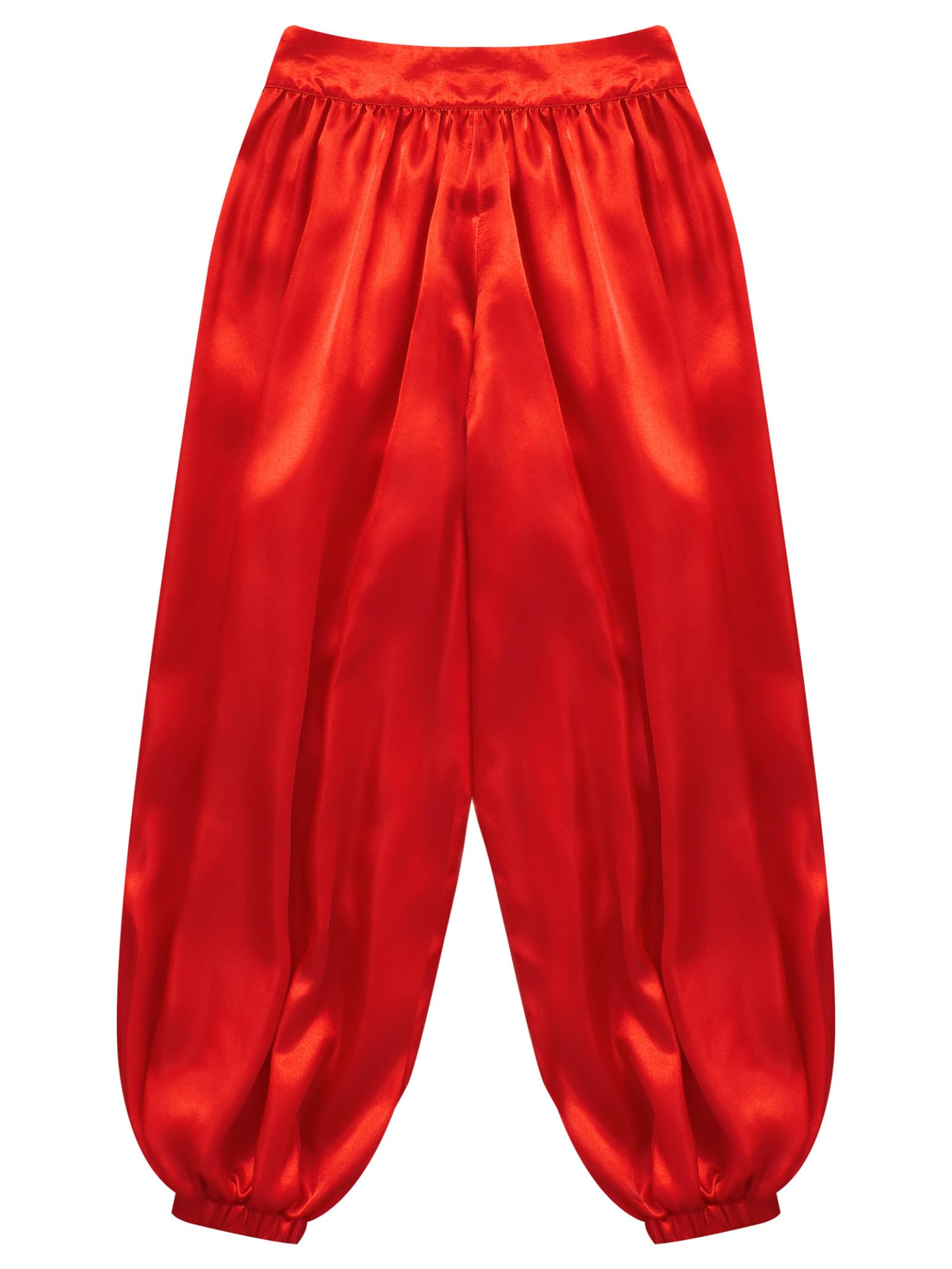 Metallic Belly Dance Pants for Kids - Girls & Boys Wide-Leg Satin Bloomers for Arab Carnival, Praise Dance & Performance | Perfect for Dance Recitals, Costume Parties & Cultural Events
