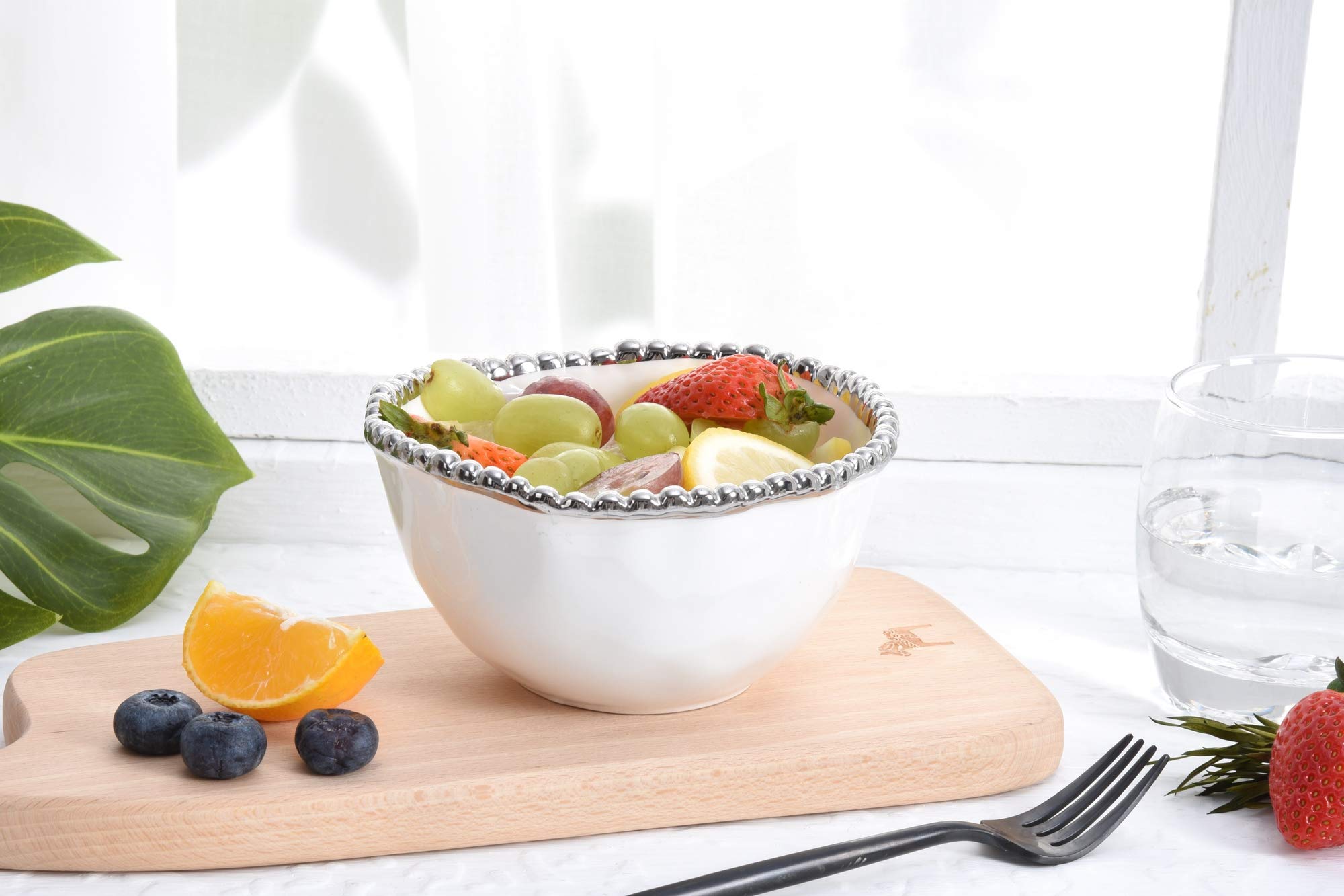 Pampa Bay Porcelain Salerno Small Bowl - Elegant 6-Inch Ceramic Dessert Bowl, Perfect for Ice Cream, Salads & Snacks | Dishwasher & Microwave Safe | Stylish Home Dining & Entertaining